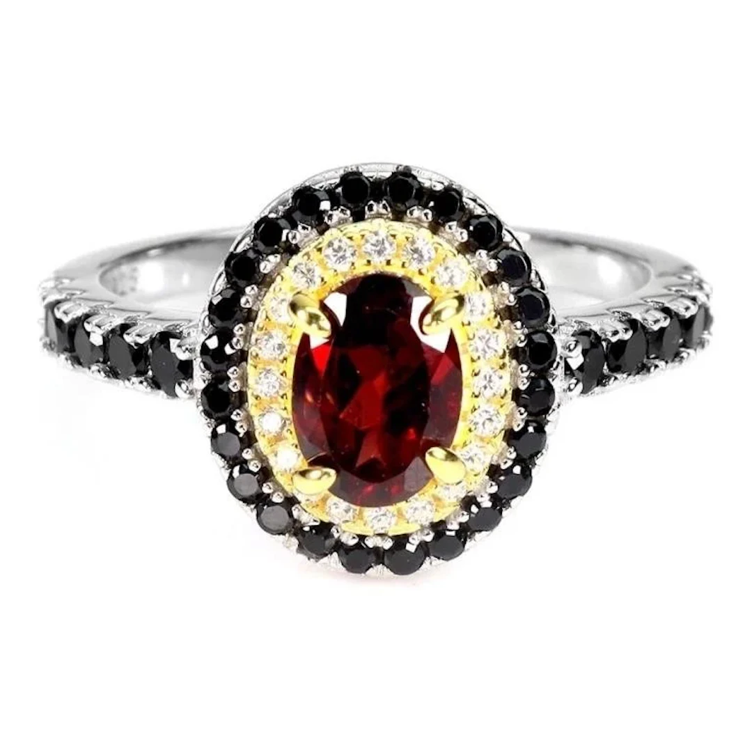 Natural Mozambique Garnet & Spinel Ring