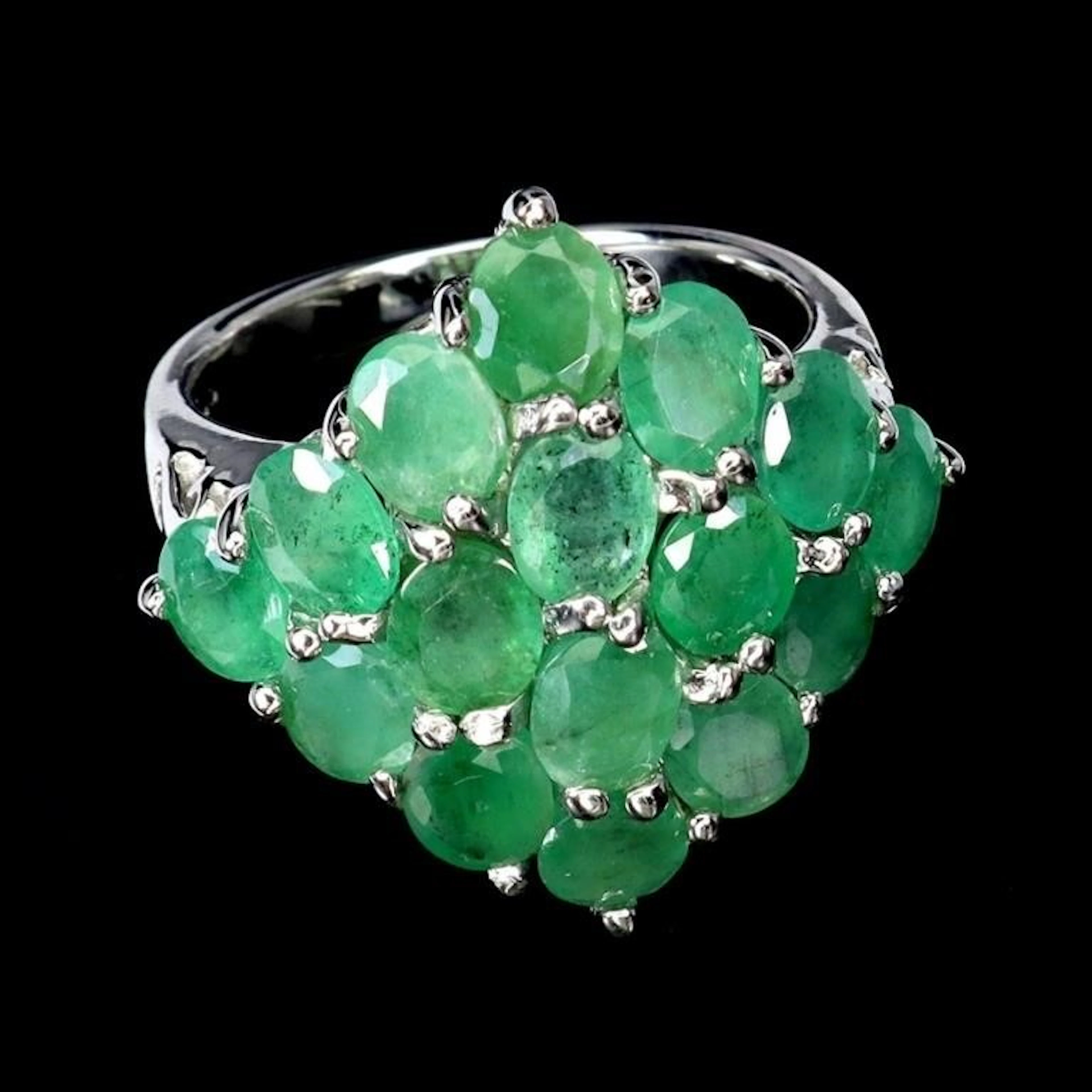 Natural Brazil Green Emerald Ring