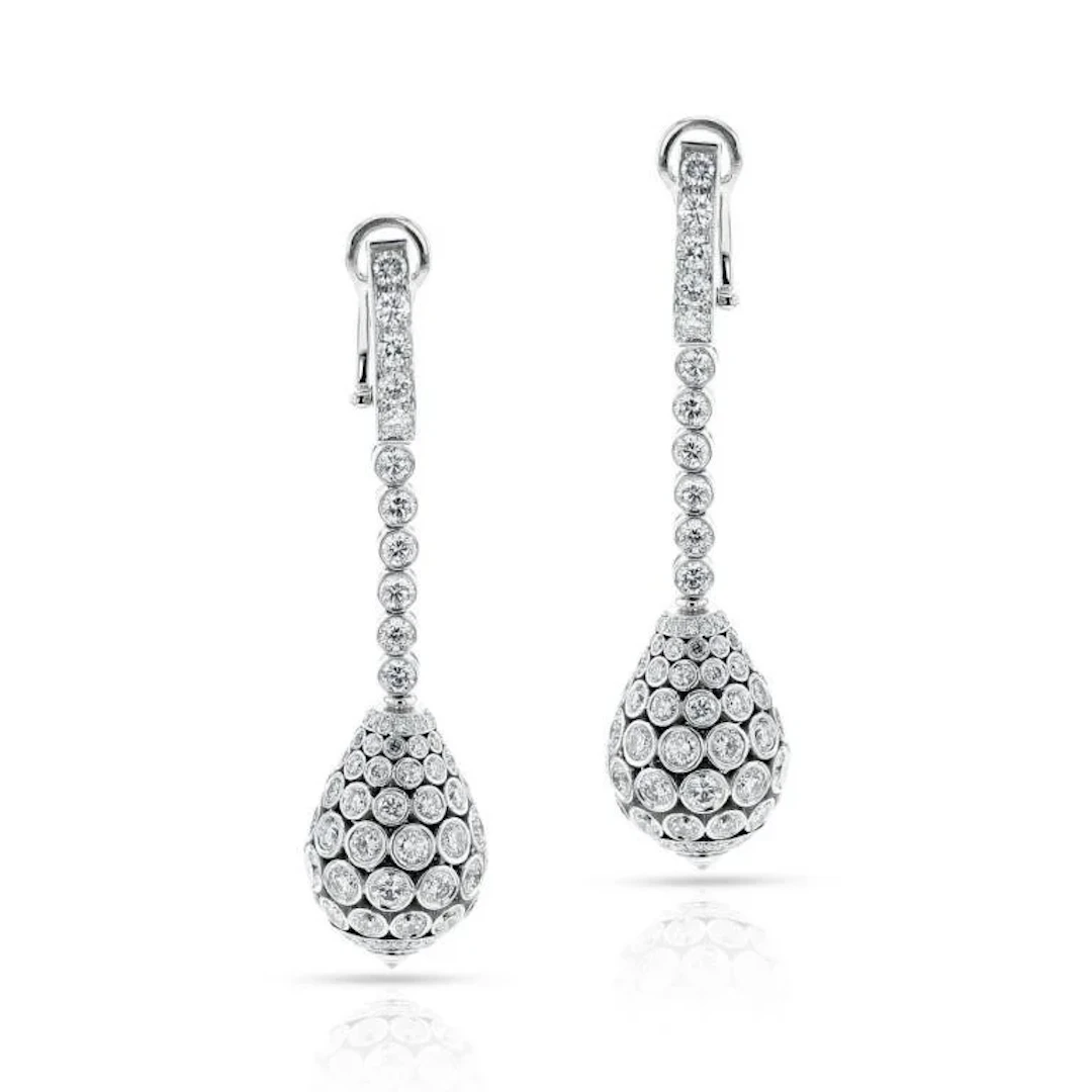 18k Gold & Diamonds Drop Earrings
