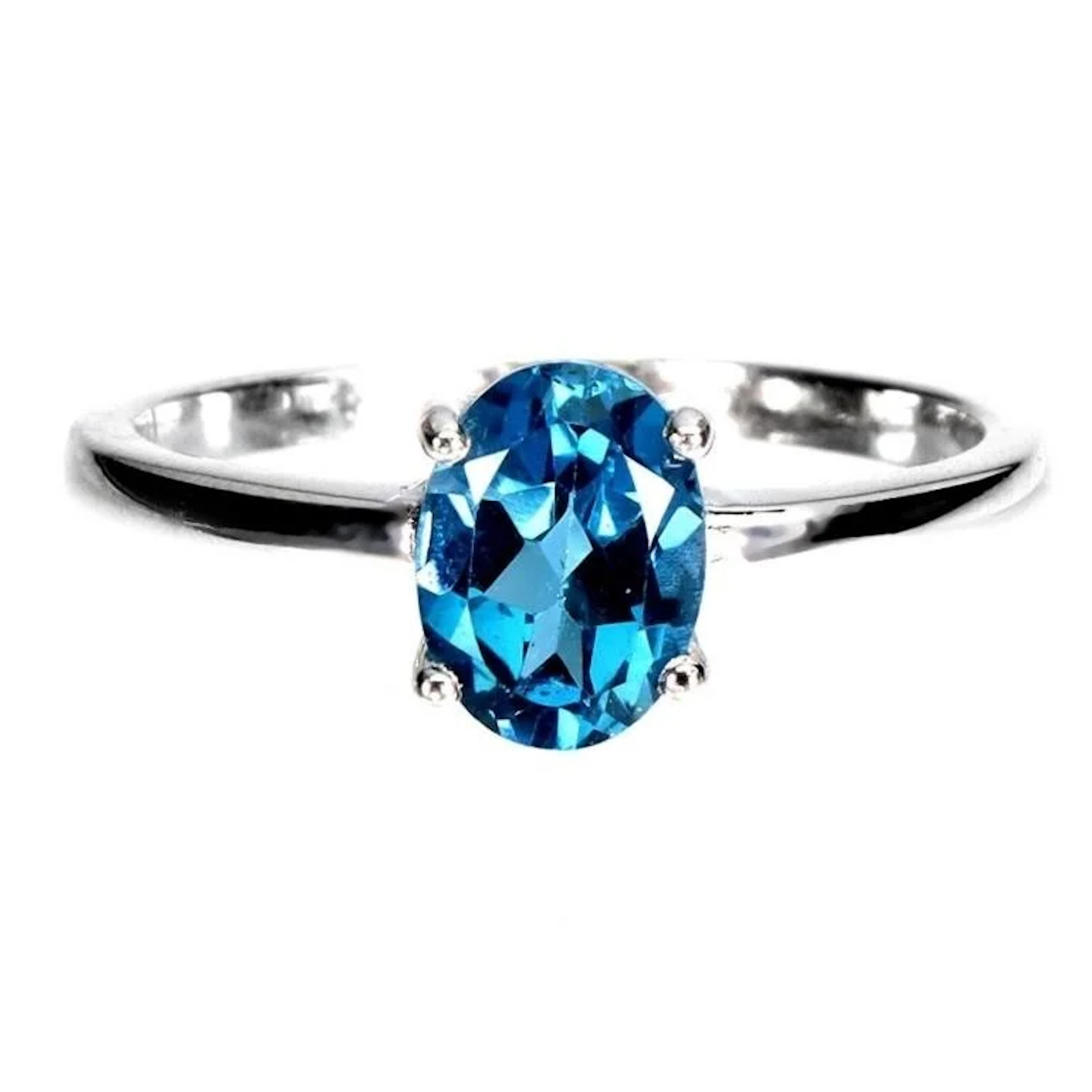 Natural Brazil London Blue Topaz Ring
