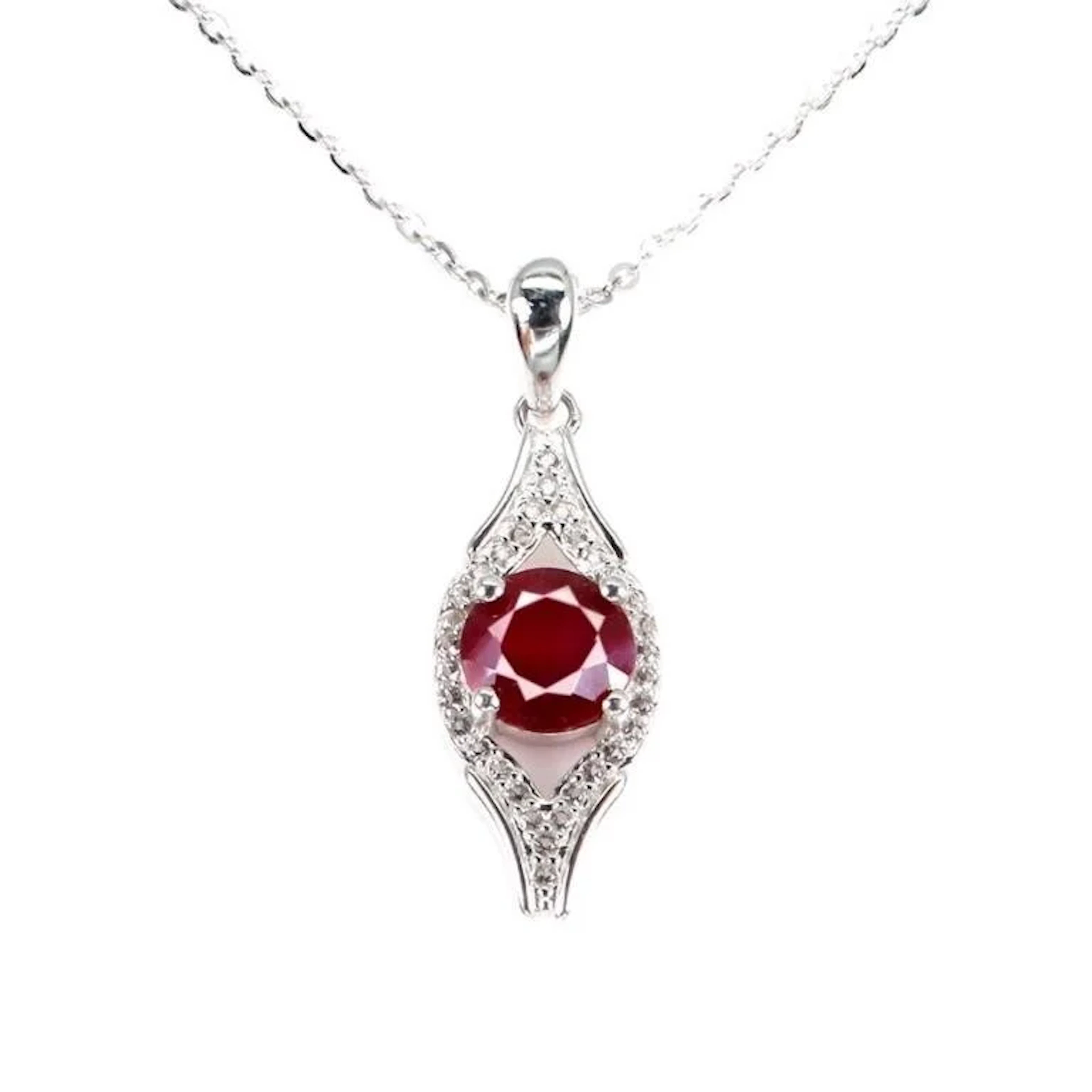 Natural Pigeon Blood Red Ruby Necklace