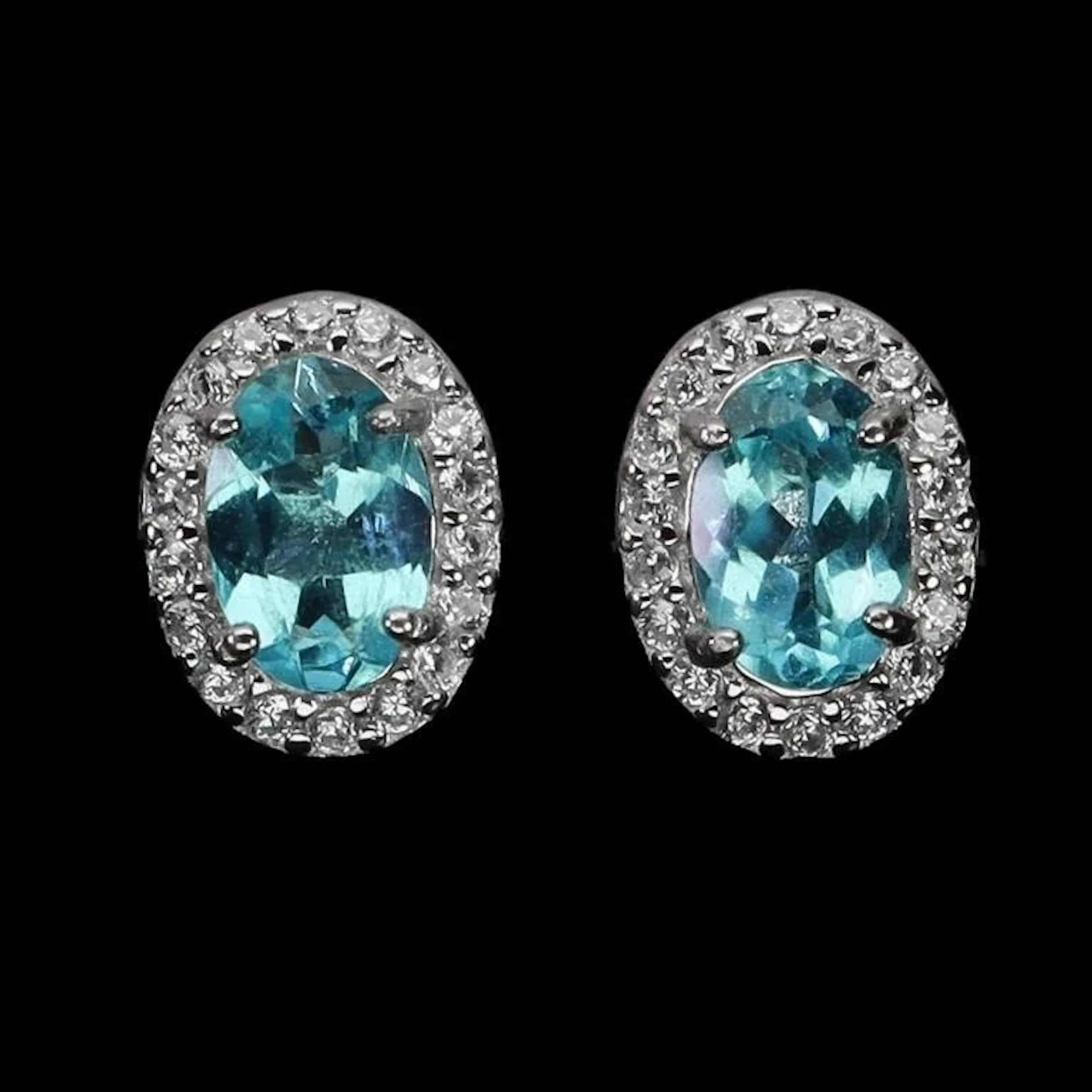 Natural Brazil Apatite Earrings