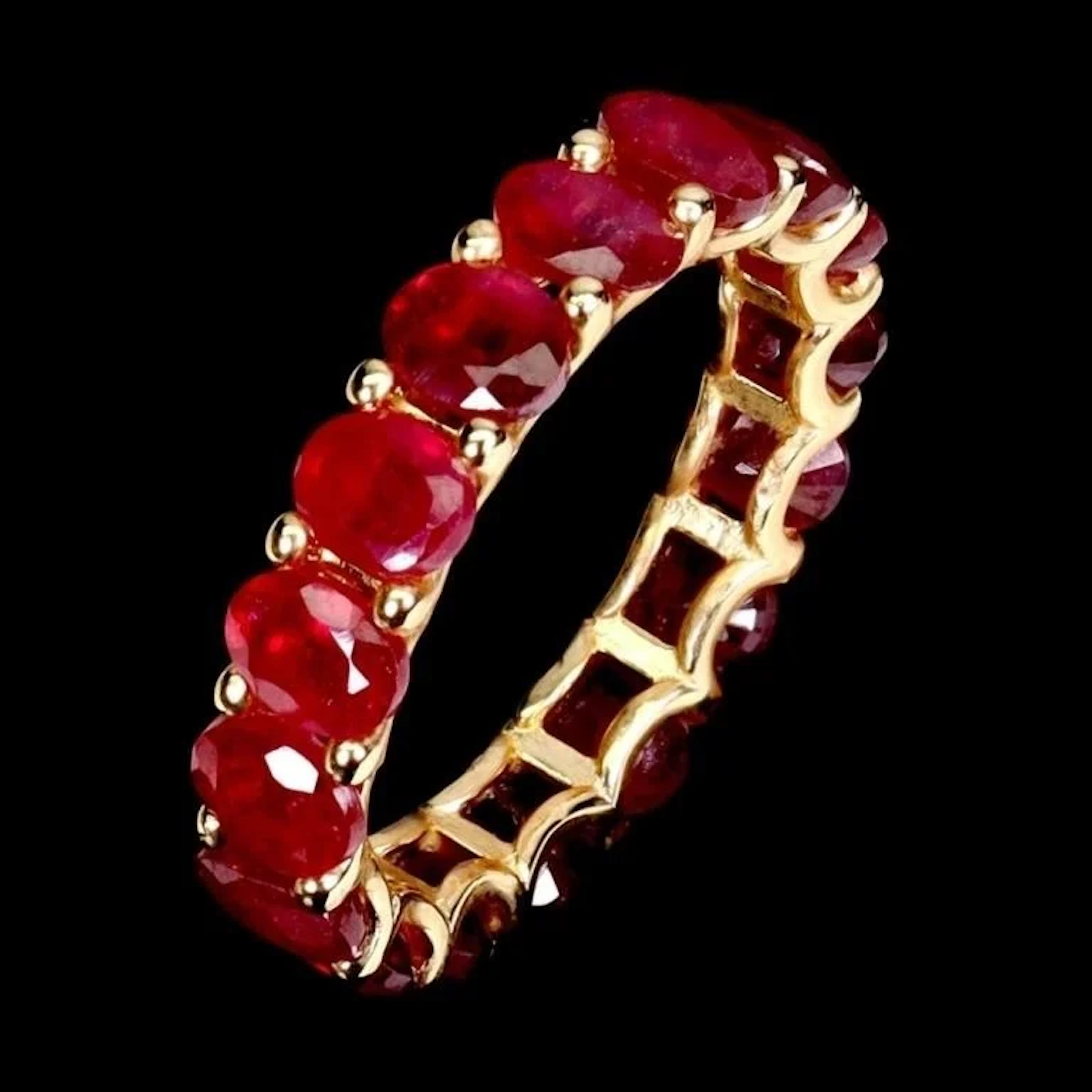 Natural Red Ruby Eternity Ring