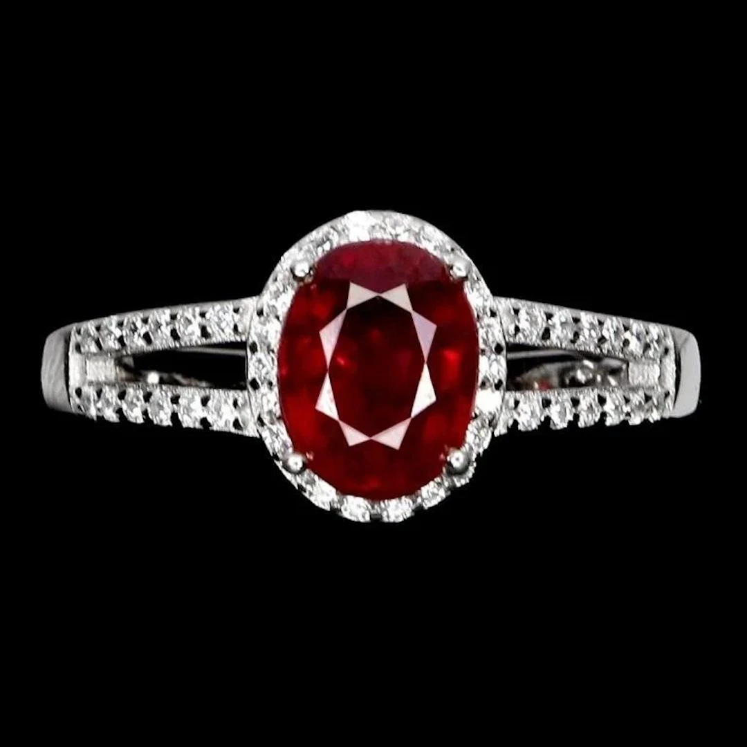 Natural Pigeon Blood Red Ruby Ring
