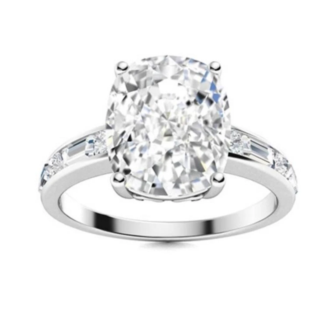 Gold & Brilliant White Diamond 1.25 Cts Ring - E/V