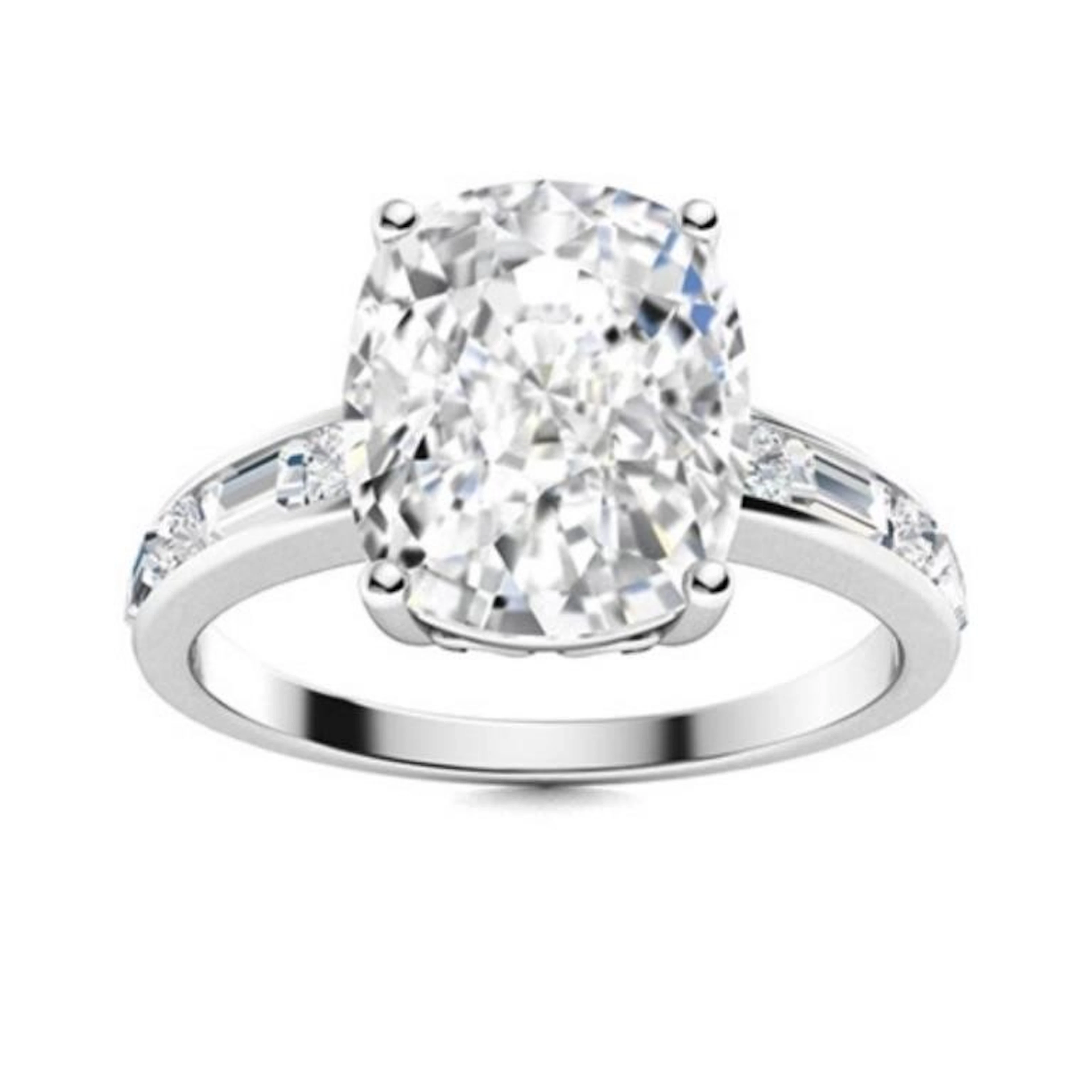 Gold & Brilliant White Diamond 1.25 Cts Ring - E/V