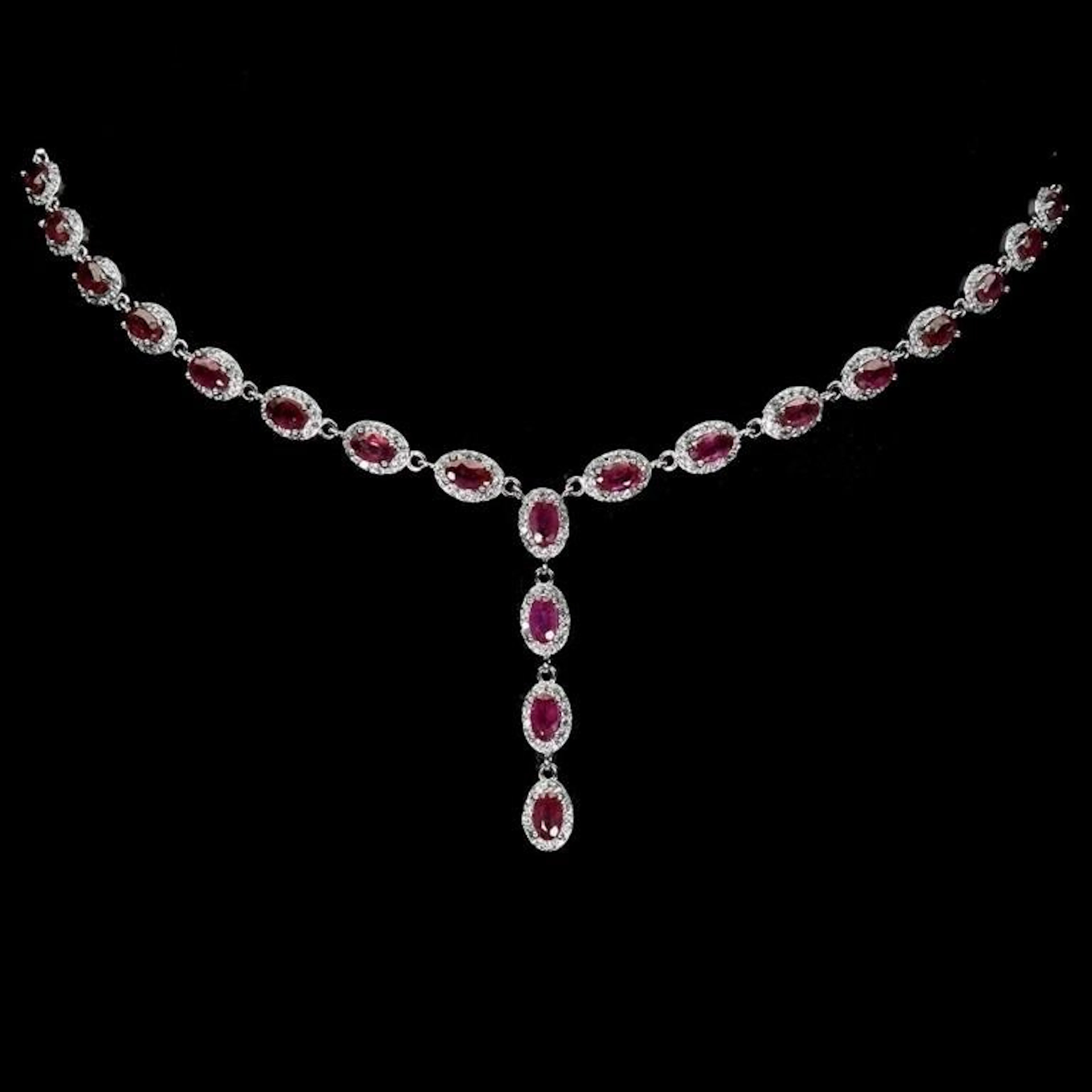 Natural Red Ruby Necklace