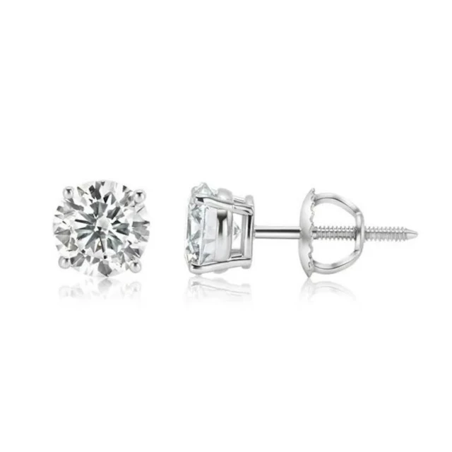 Gold & White Diamonds 1.00 Cts EarStuds