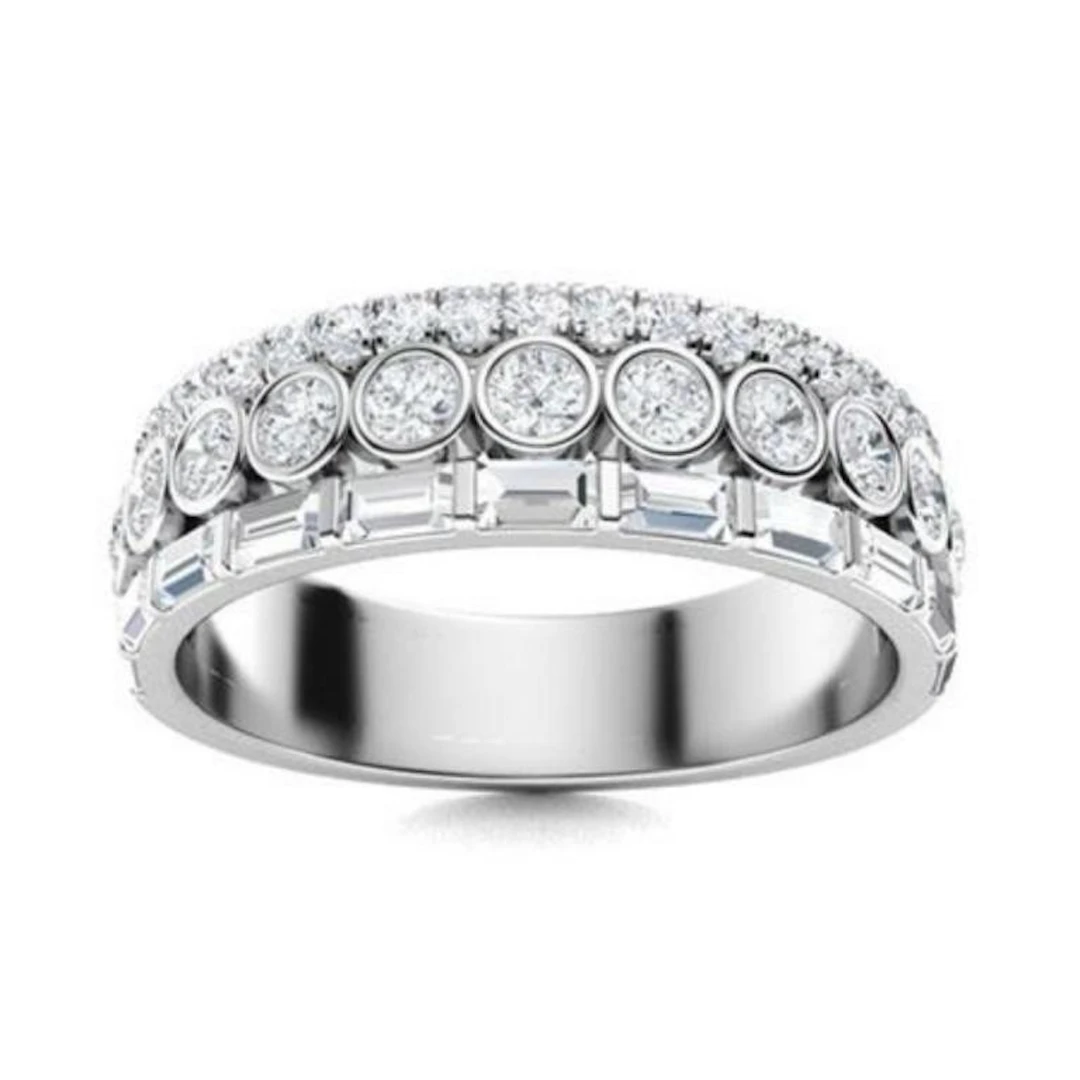 Gold & White Diamond 5.00 Cts Ring