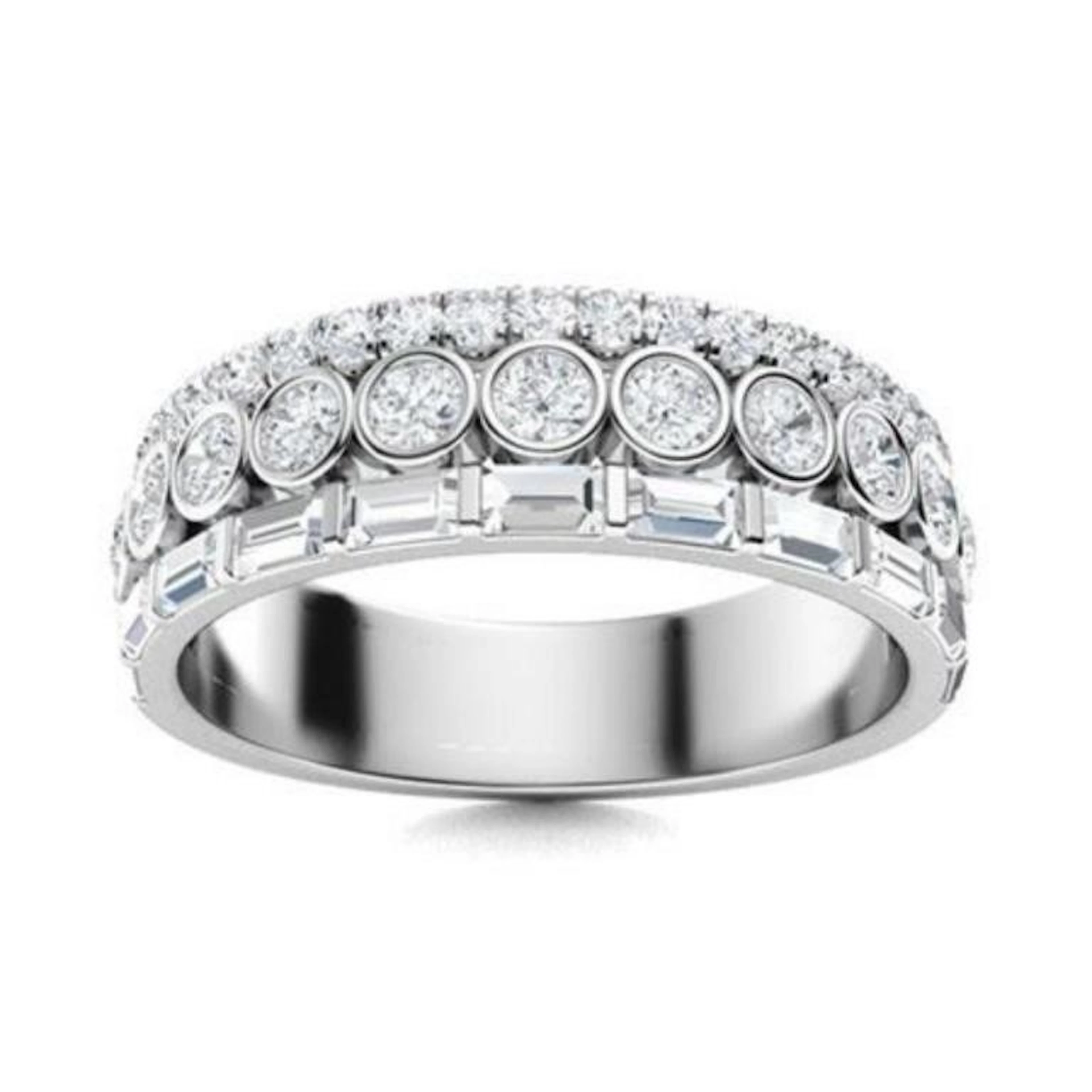 Gold & White Diamond 5.00 Cts Ring