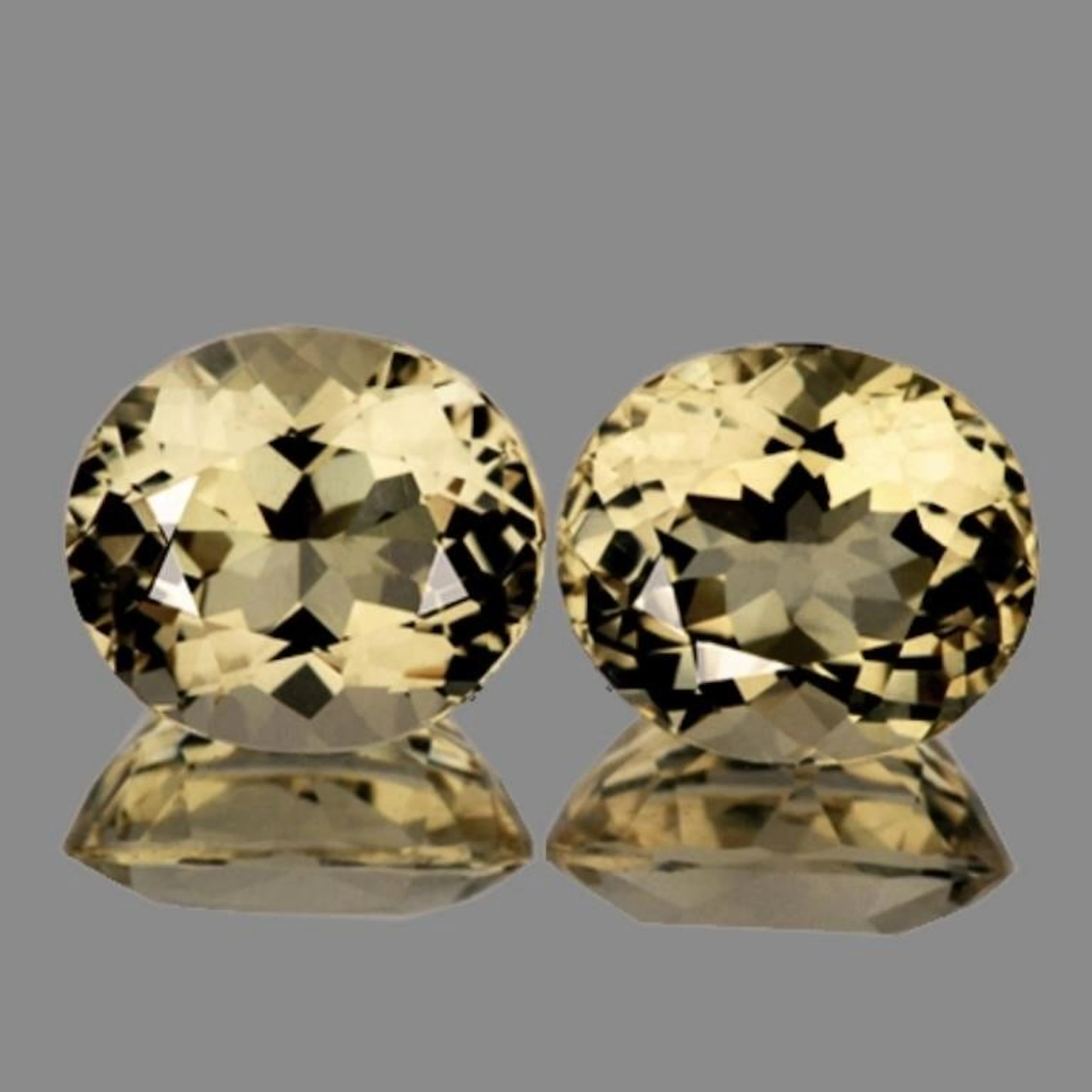 Natural Yellow Tourmaline Pair {Flawless-VVS1}