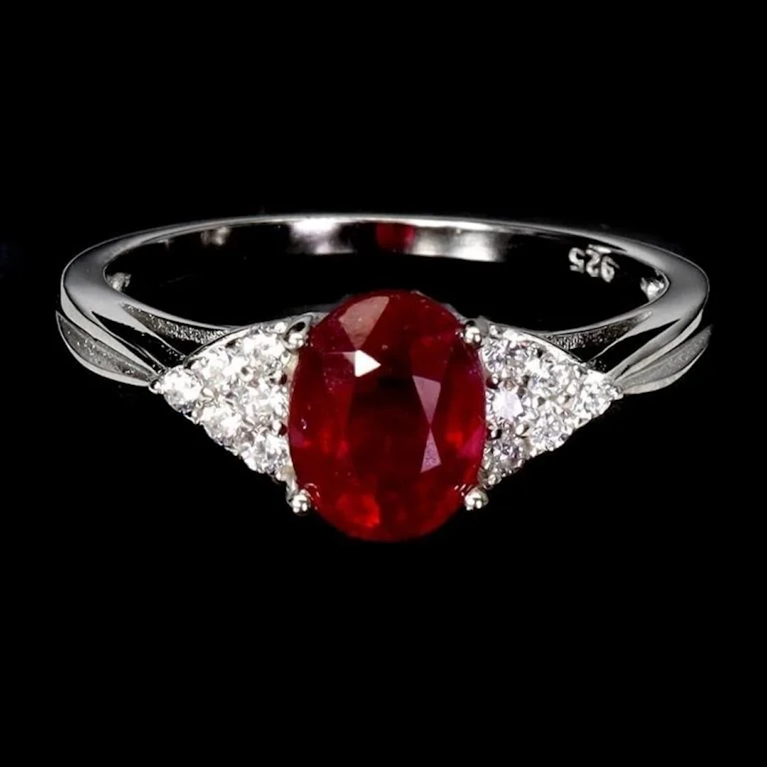 Natural Pigeon Blood Red Ruby Ring