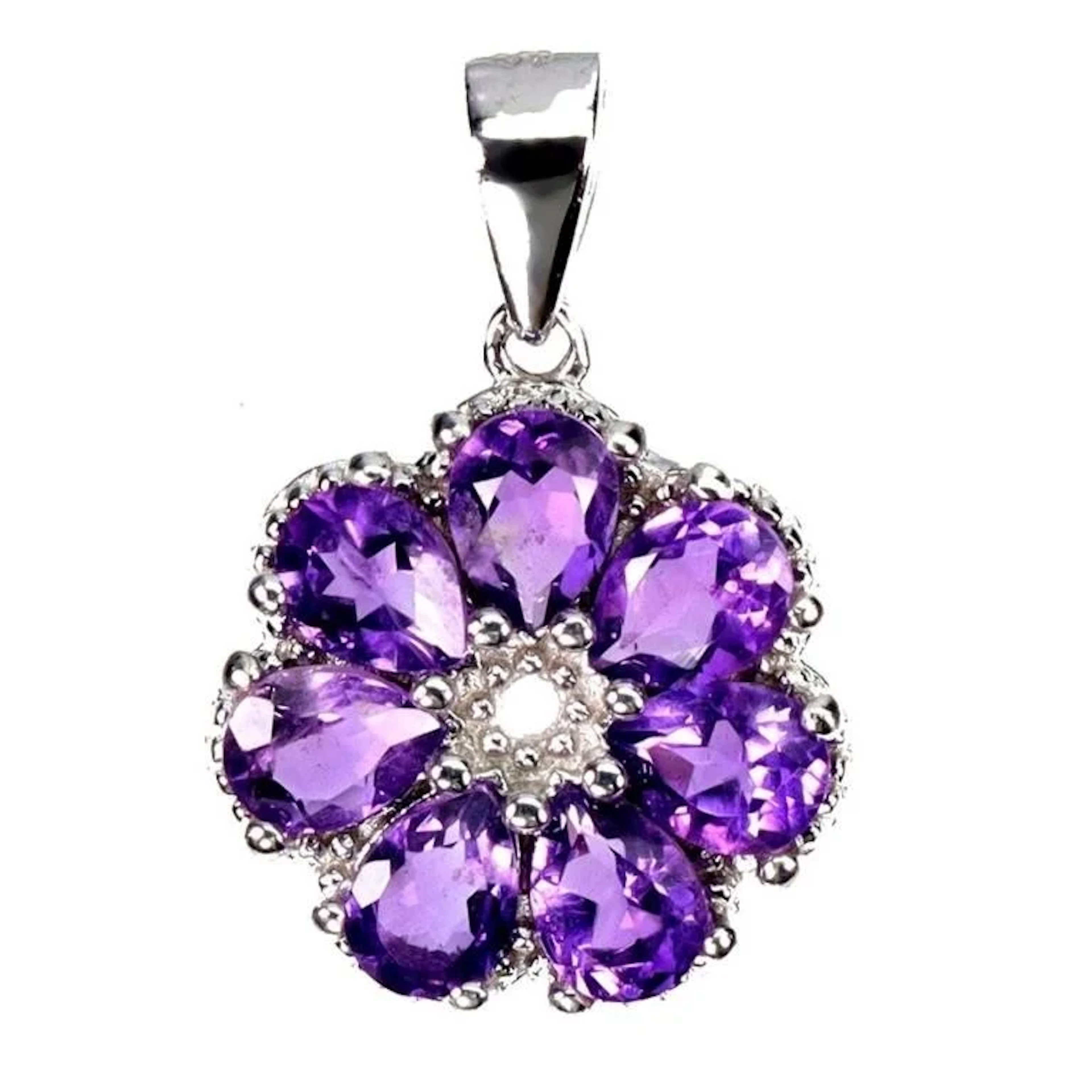 Natural Uruguay Purple Amethyst Pendant