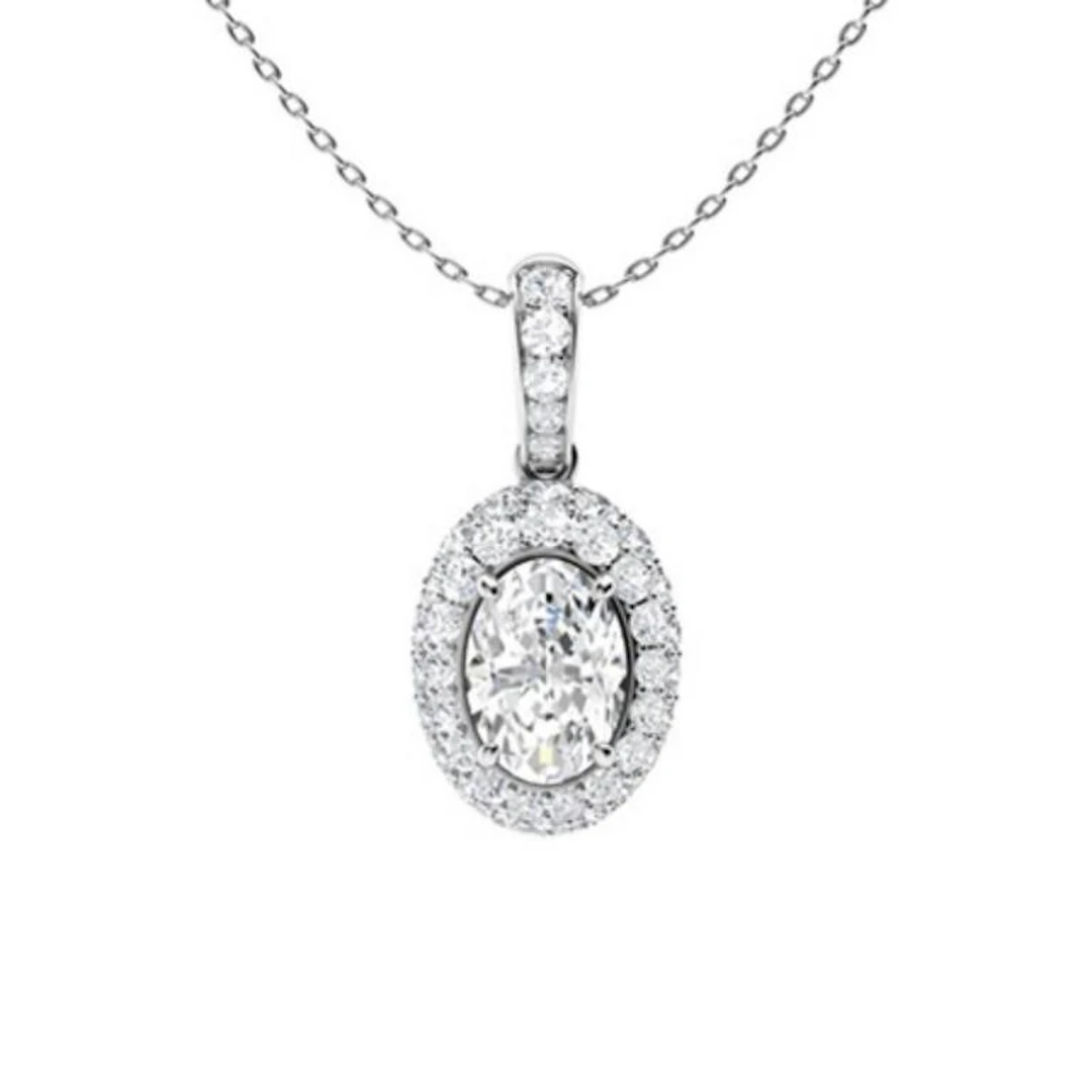 Gold & White Diamonds 3 Cts Necklace - E/VVS