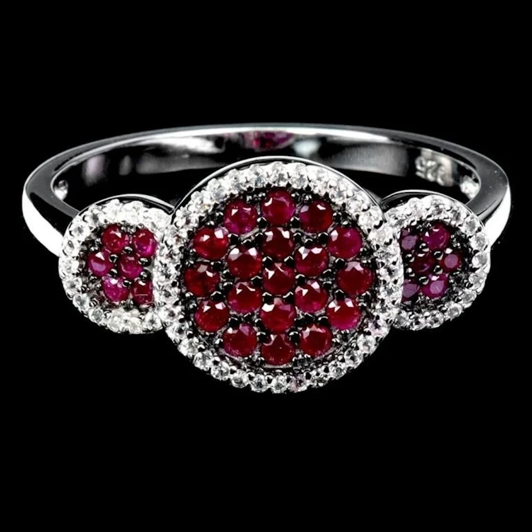 Natural Burma Red Ruby Ring
