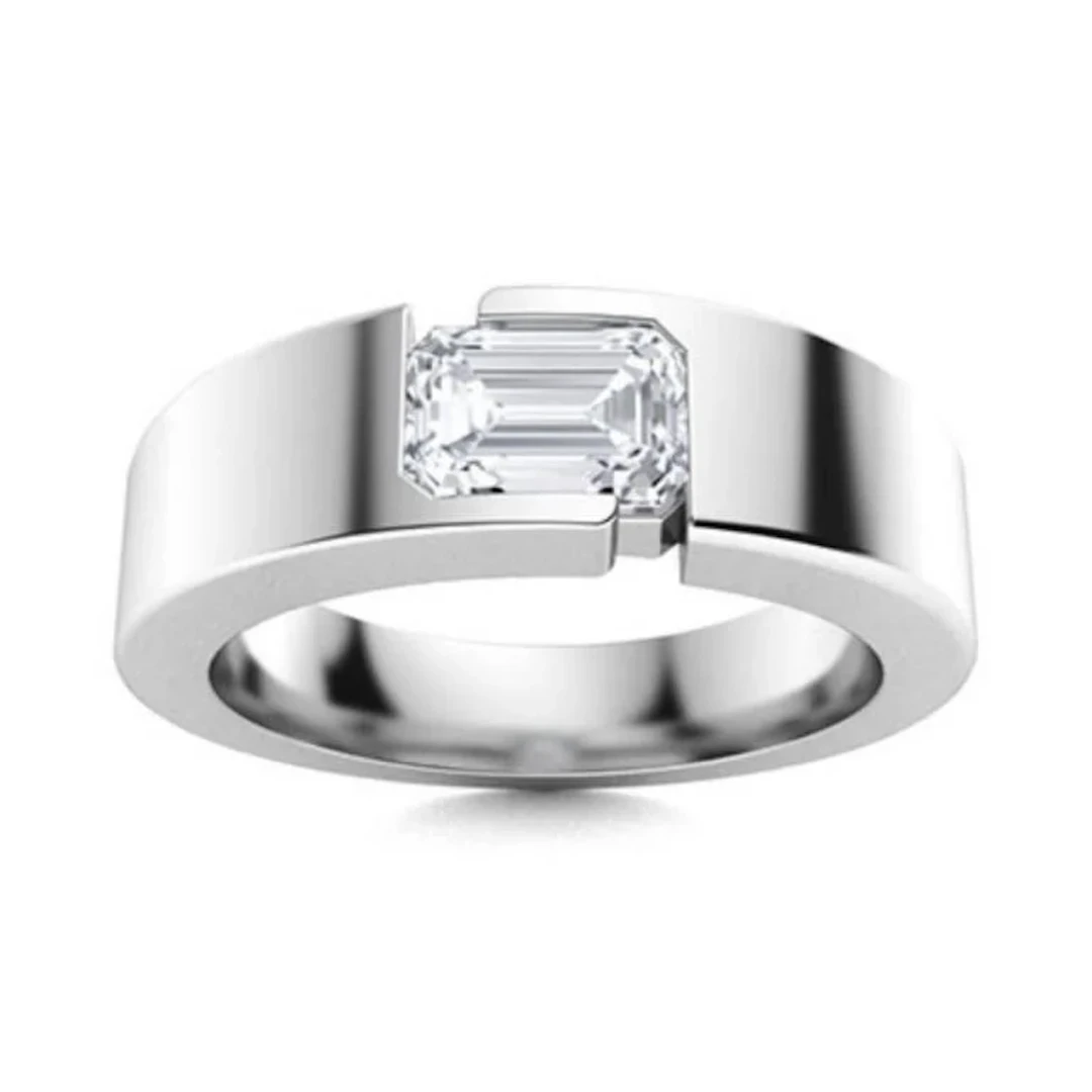 Gold & White Diamond 2 Cts Ring - E/VVS