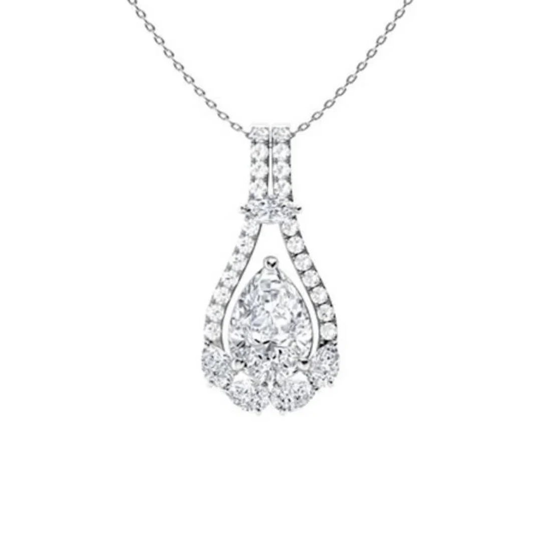 Gold & White Diamonds 3.50 Cts Necklace - E/VVS