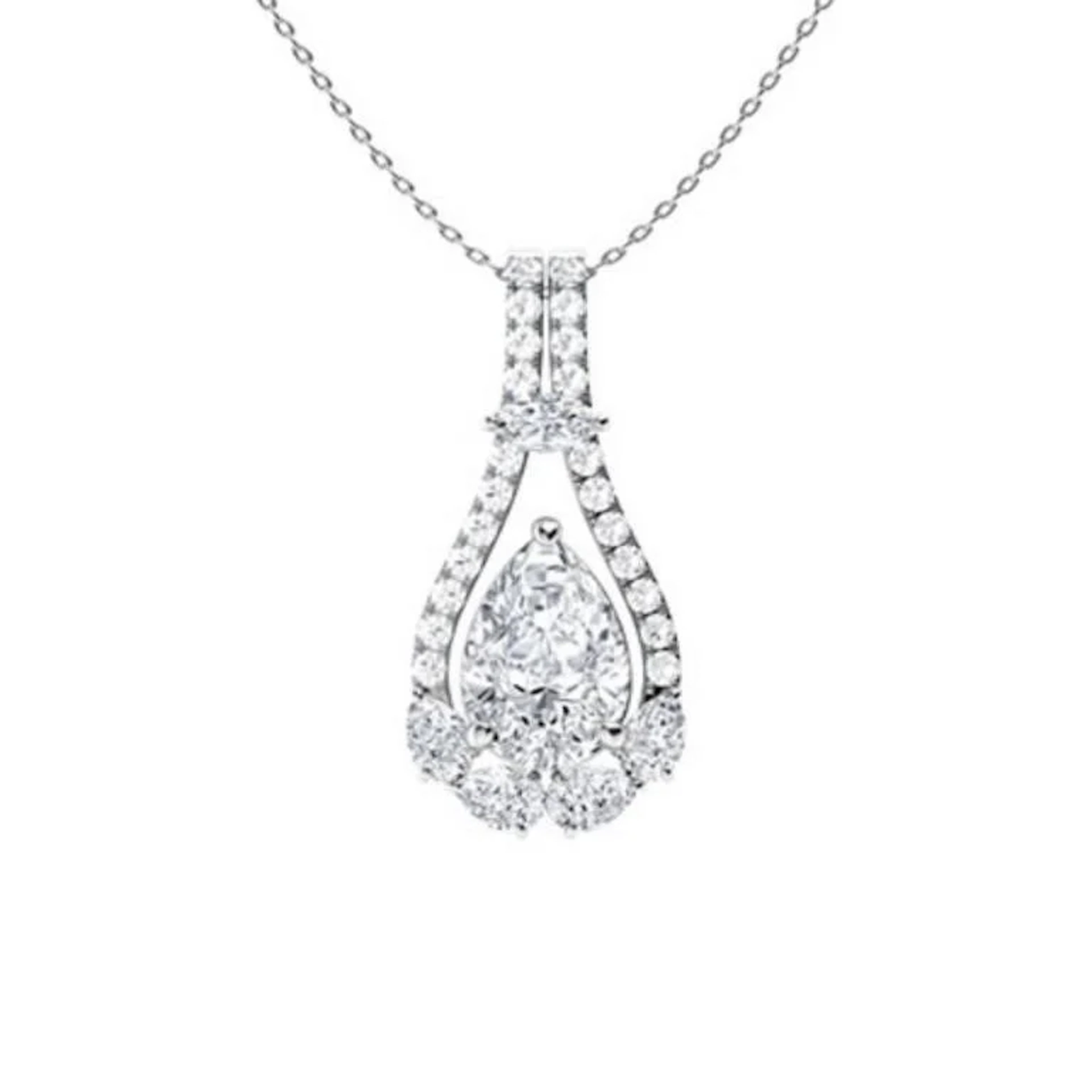 Gold & White Diamonds 3.50 Cts Necklace - E/VVS