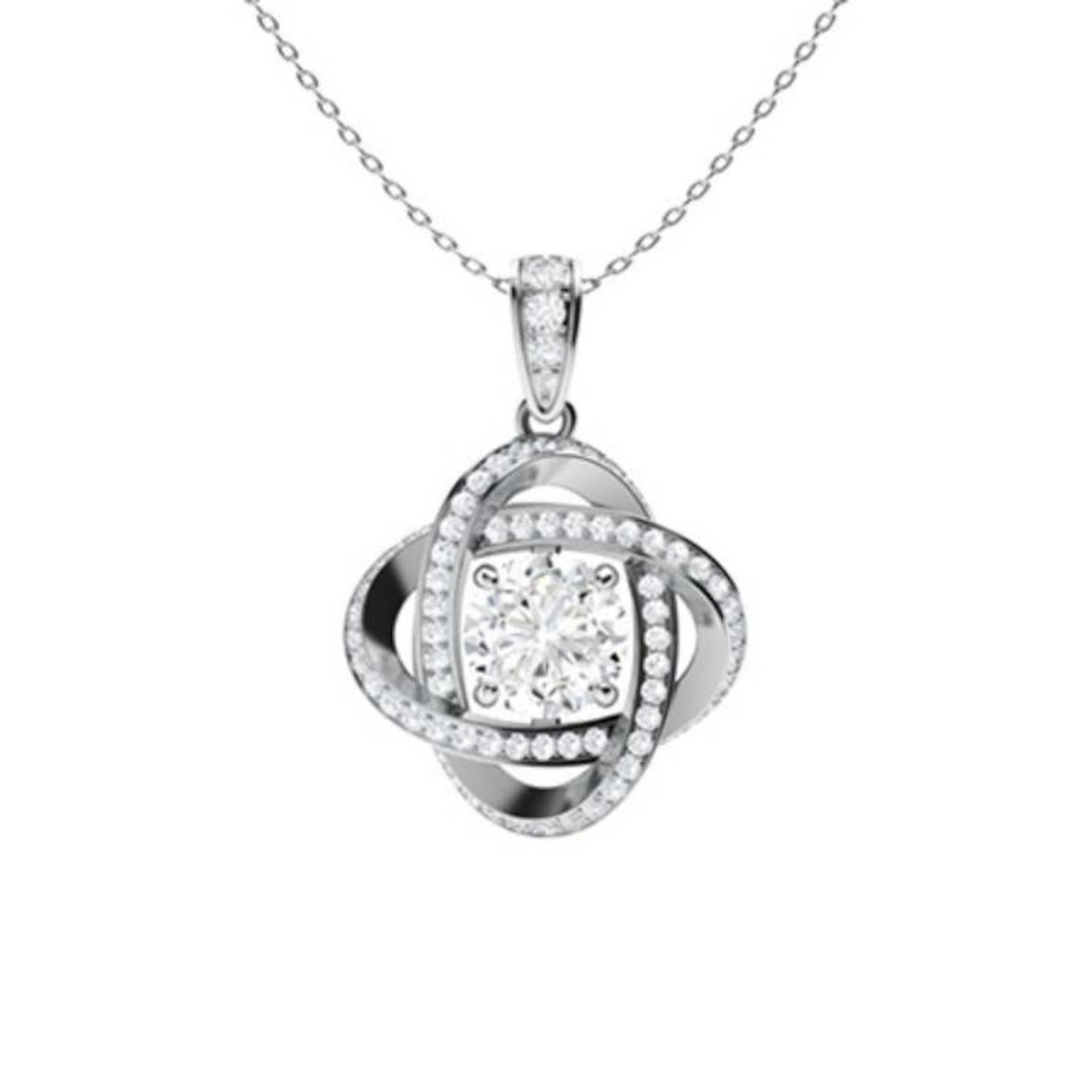 Gold & White Diamonds 2.5 Cts Necklace - E/VVS
