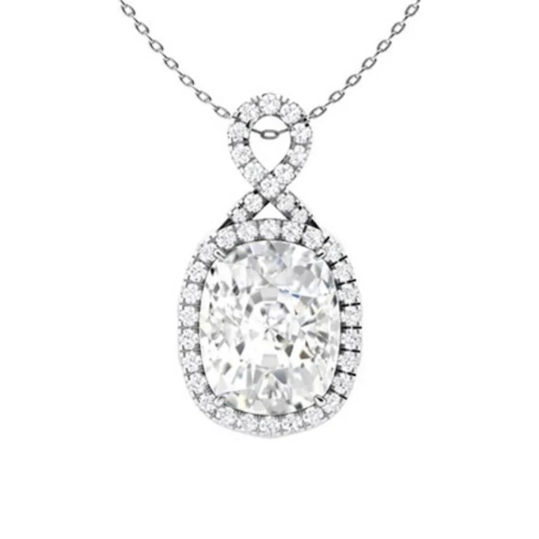 Gold & White Diamonds 3 Cts Necklace - E/VVS