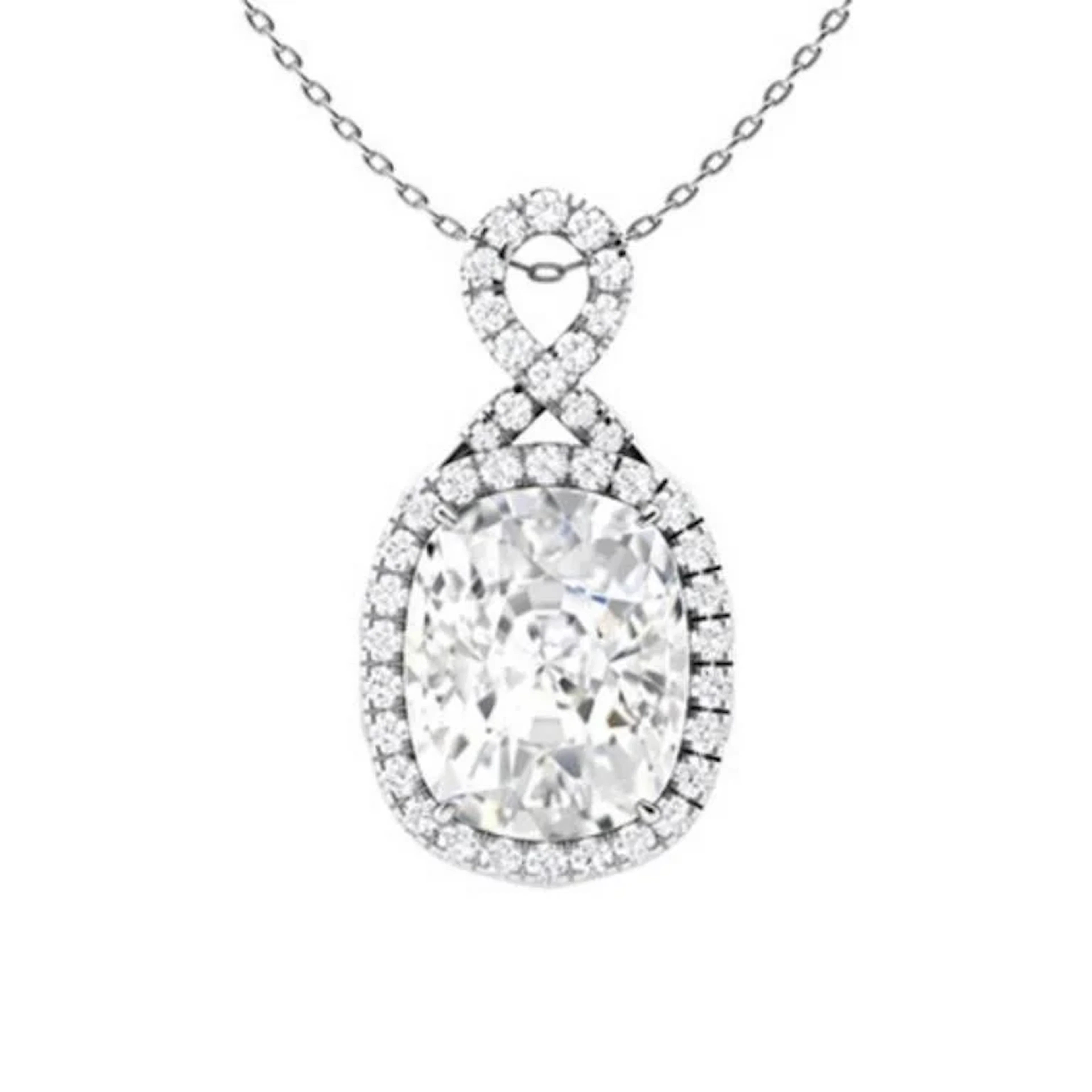 Gold & White Diamonds 3 Cts Necklace - E/VVS