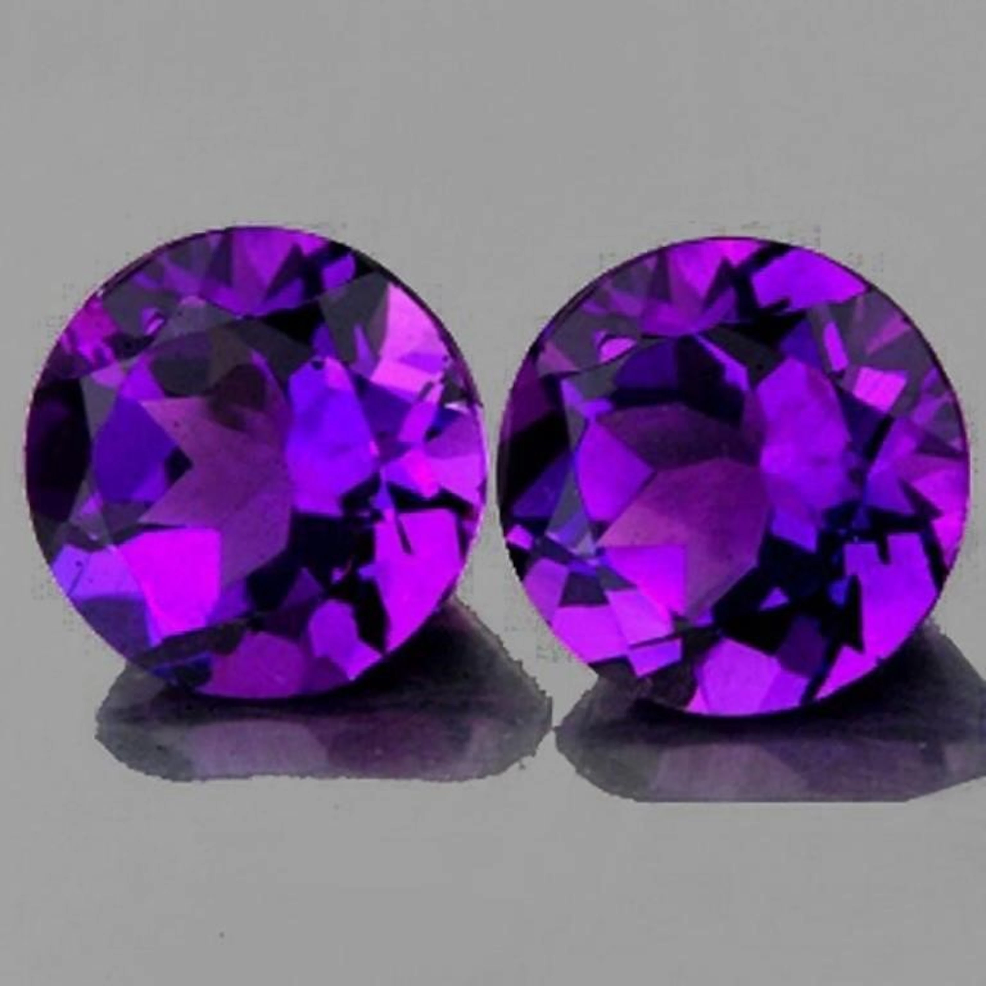 Natural Brilliant Purple Amethyst Pair [Flawless-V