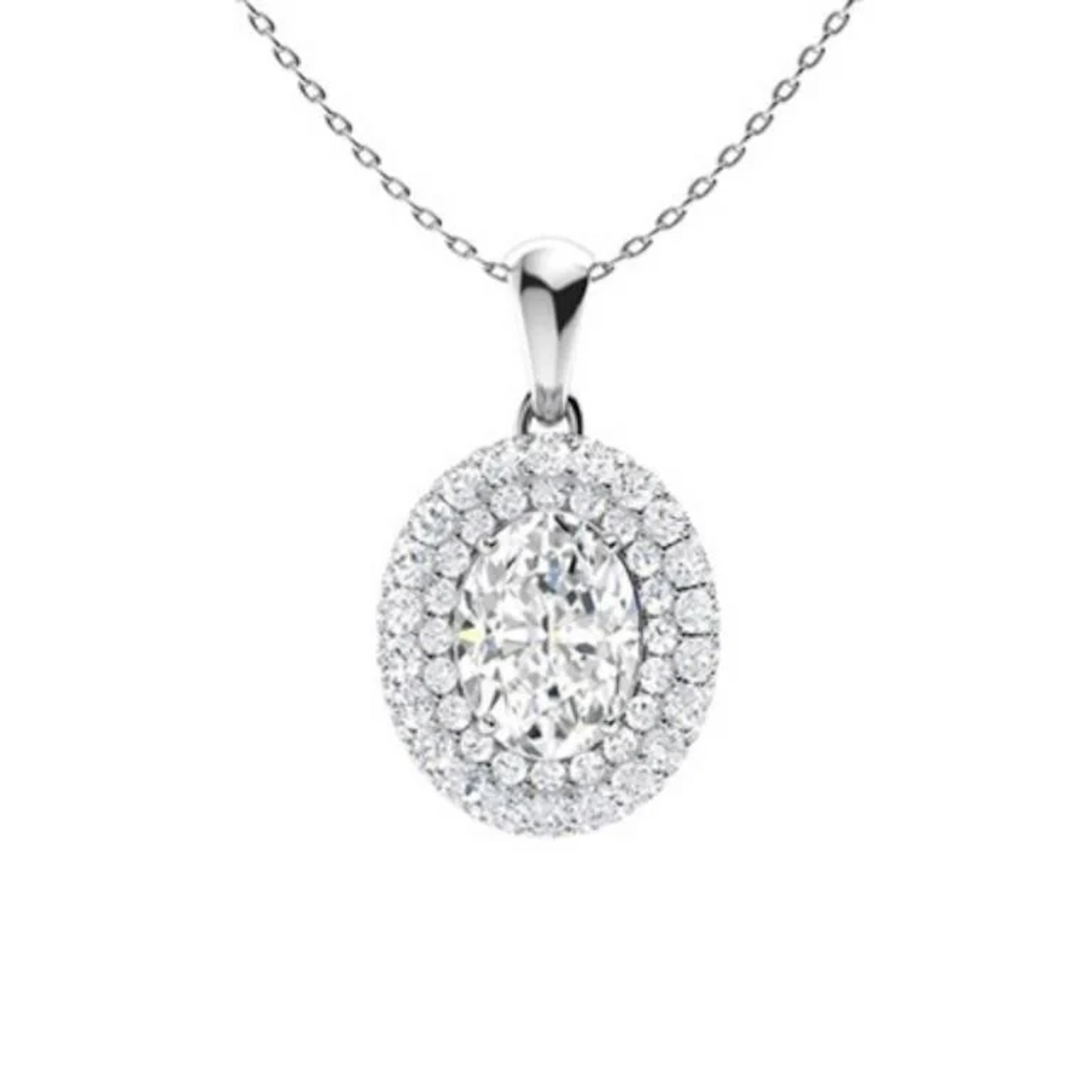 Gold & White Diamonds 3 Cts Necklace - E/VVS
