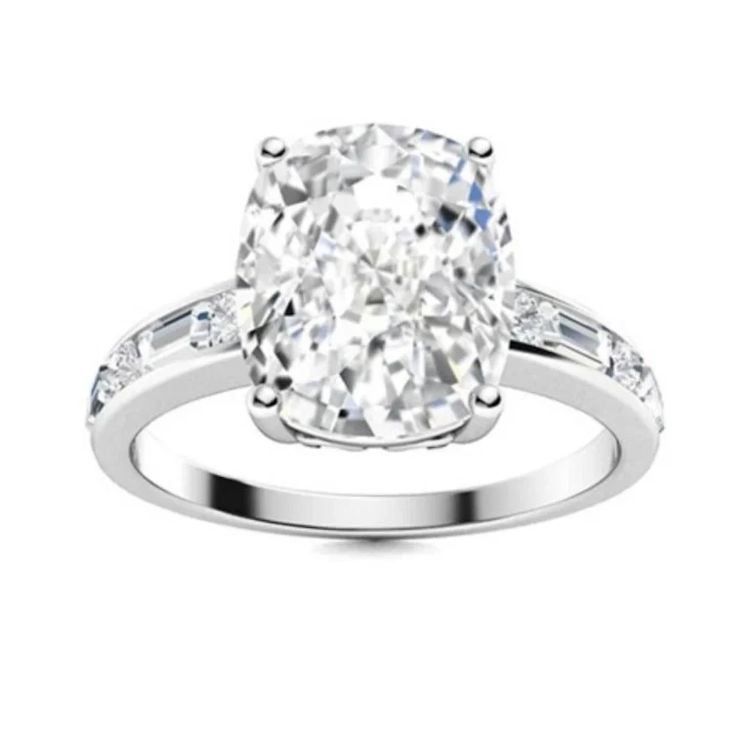 Gold & Brilliant White Diamond 1.25 Cts Ring - E/V