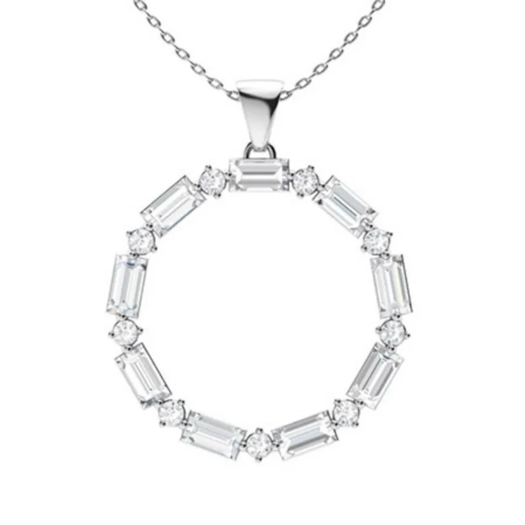 Gold & White Diamonds 3 Cts Necklace - E/VVS