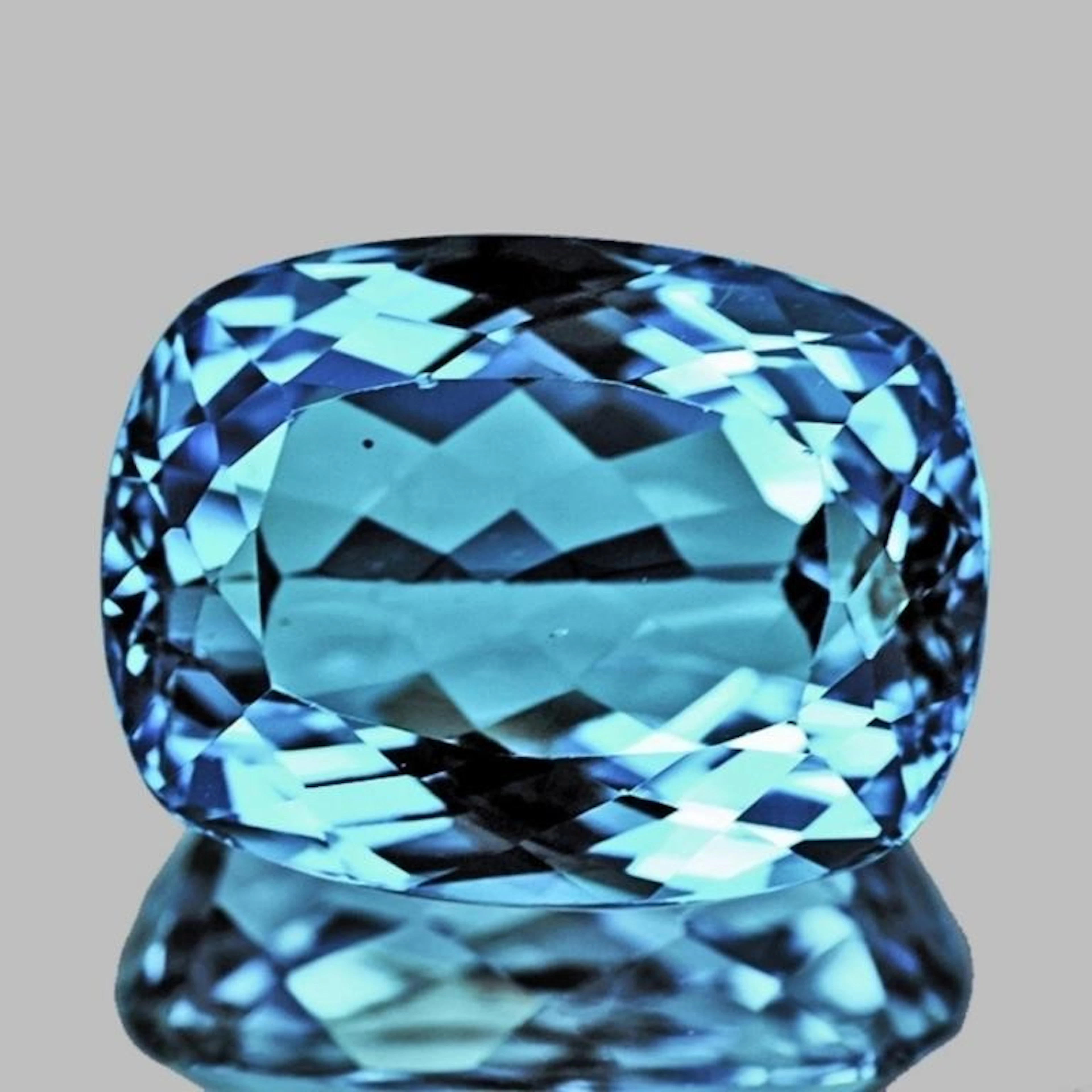 Natural Cushion Sky Blue Topaz {Flawless-VVS1}
