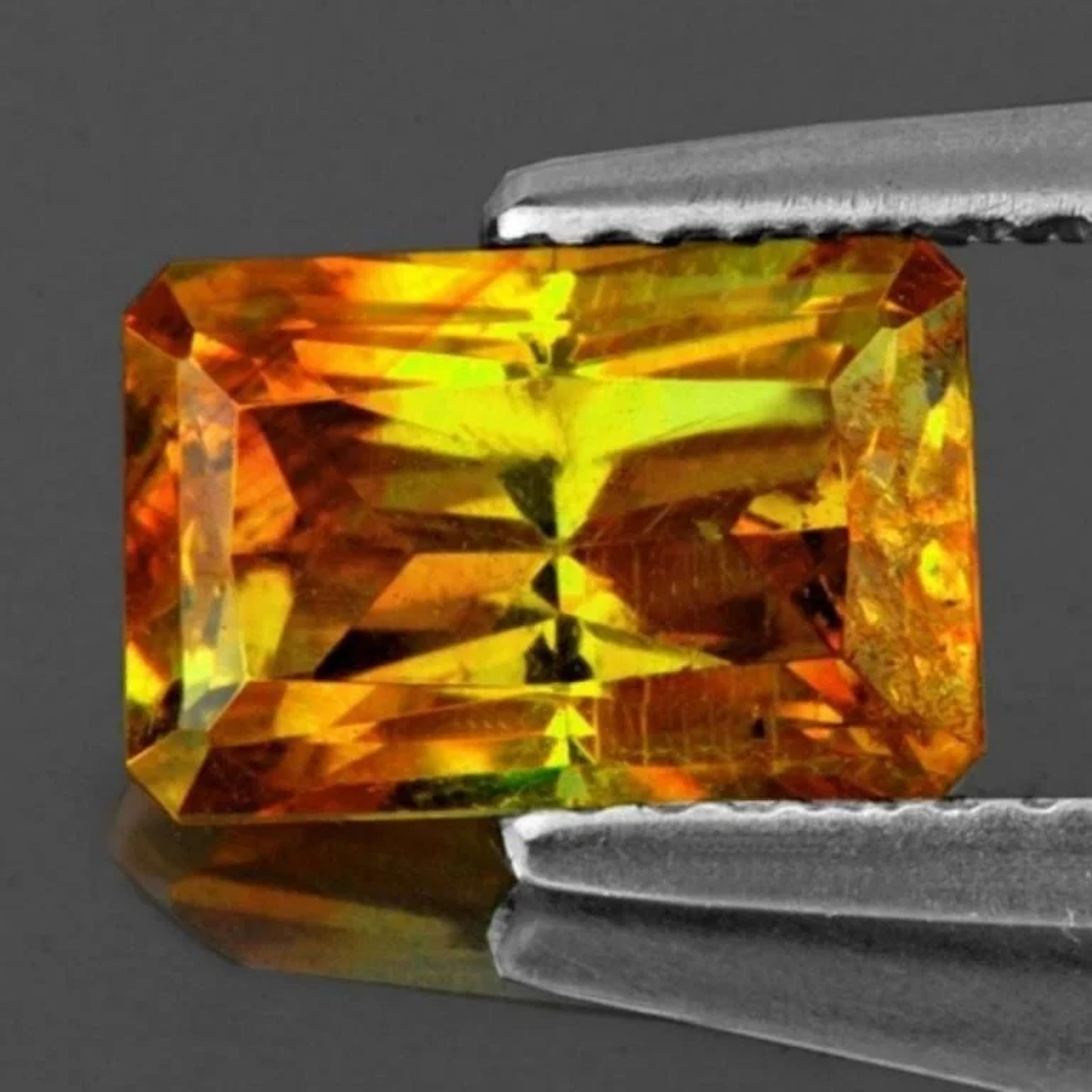 Natural Bi-Color Orange/Yellow Sphalerite - VVS