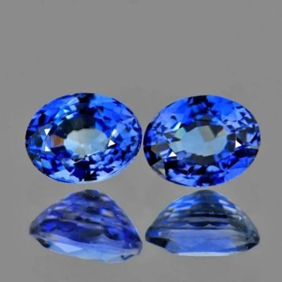 Natural Rare AAA Blue Benitoite Pair {VVS}