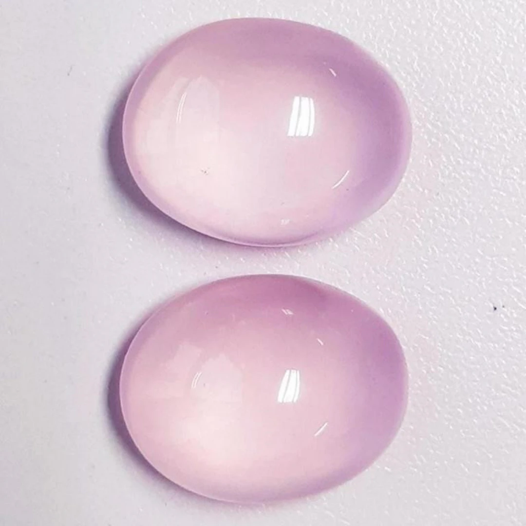 Natural Pastel Pink Rose Quartz Pair 40.95 CT Flaw