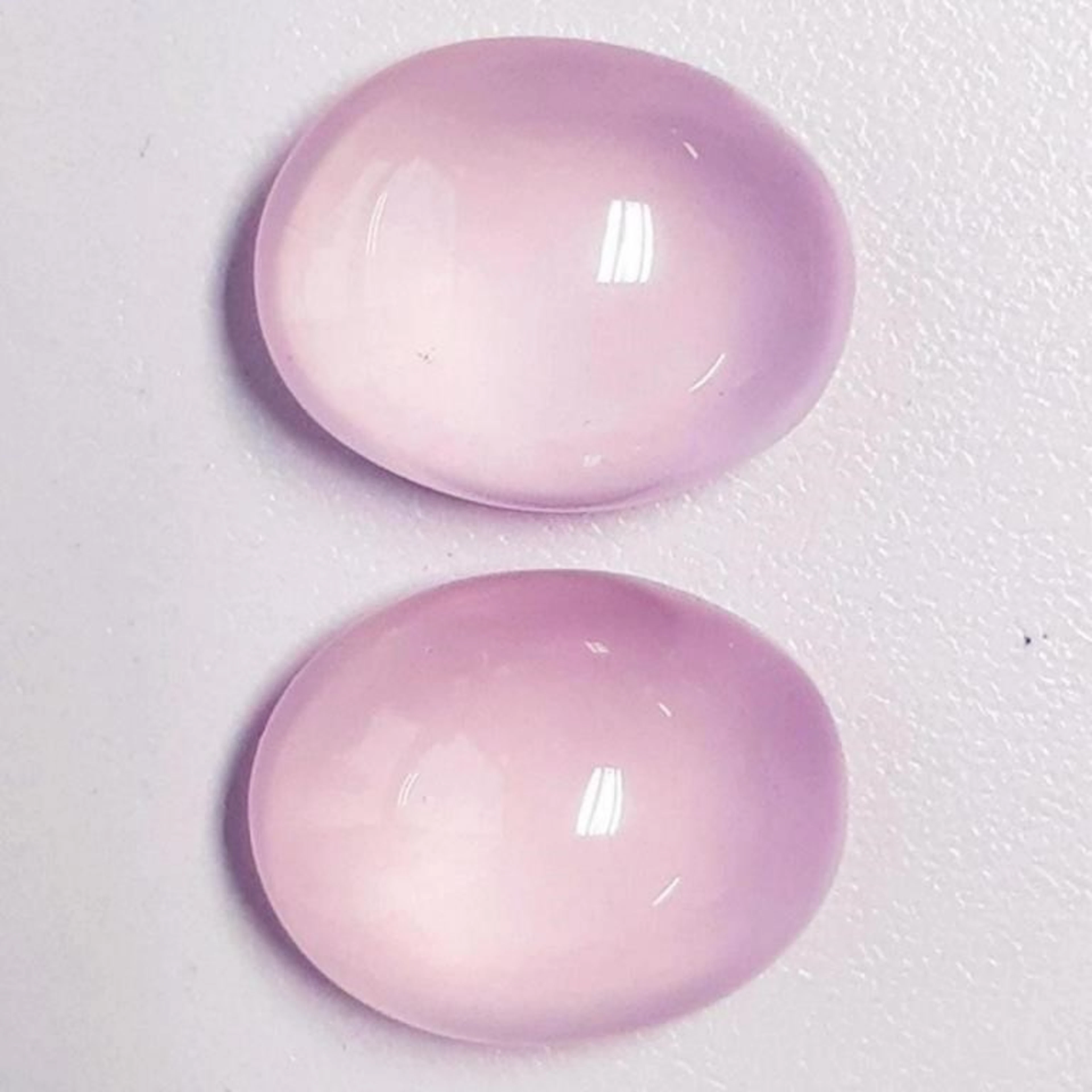 Natural Pastel Pink Rose Quartz Pair 40.95 CT Flaw