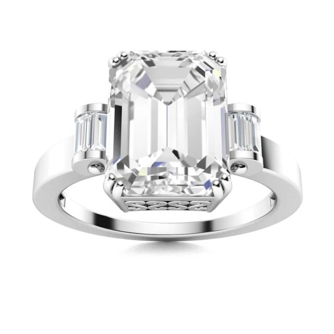 Gold & Brilliant White Diamond 2.50 Cts Ring - E/V