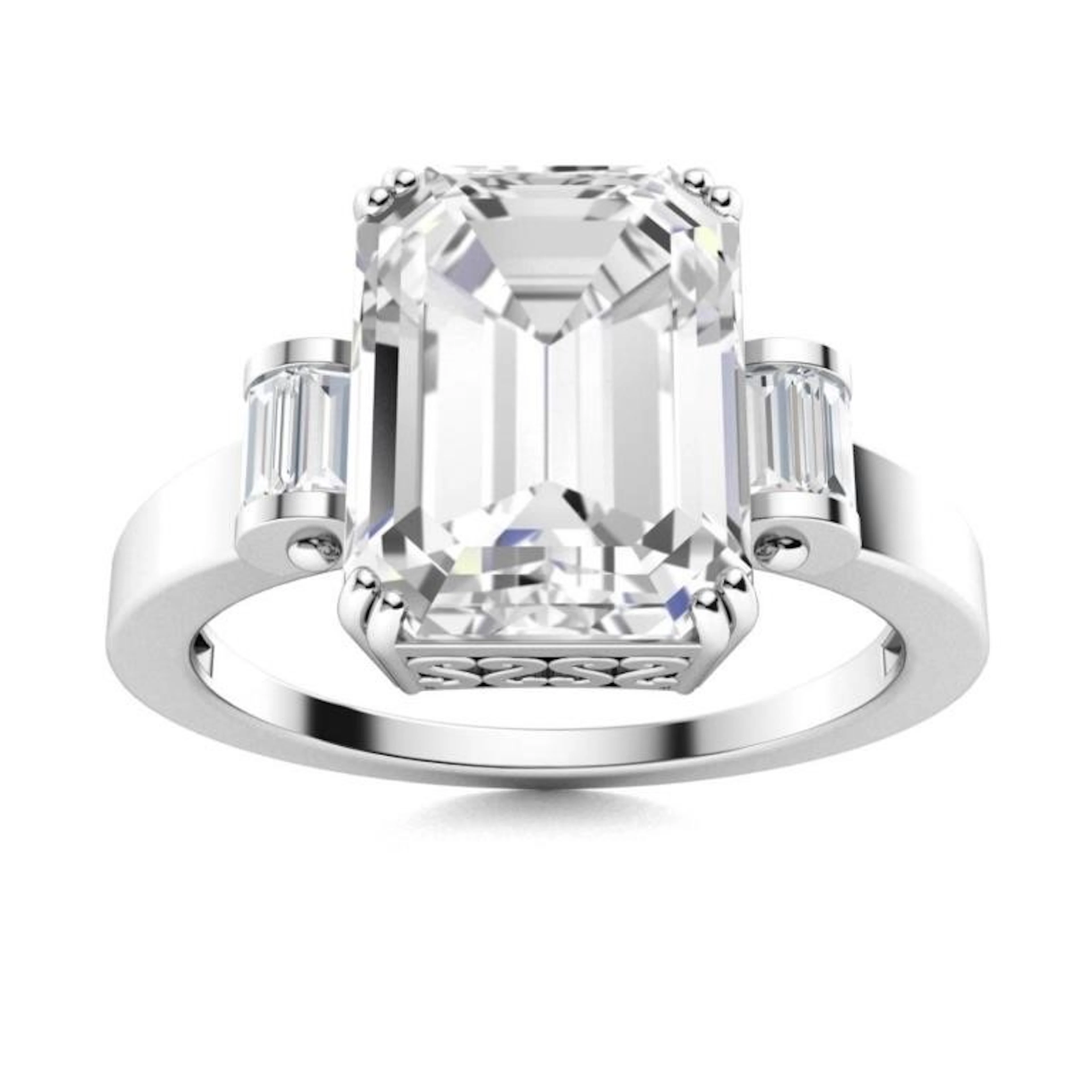 Gold & Brilliant White Diamond 2.50 Cts Ring - E/V