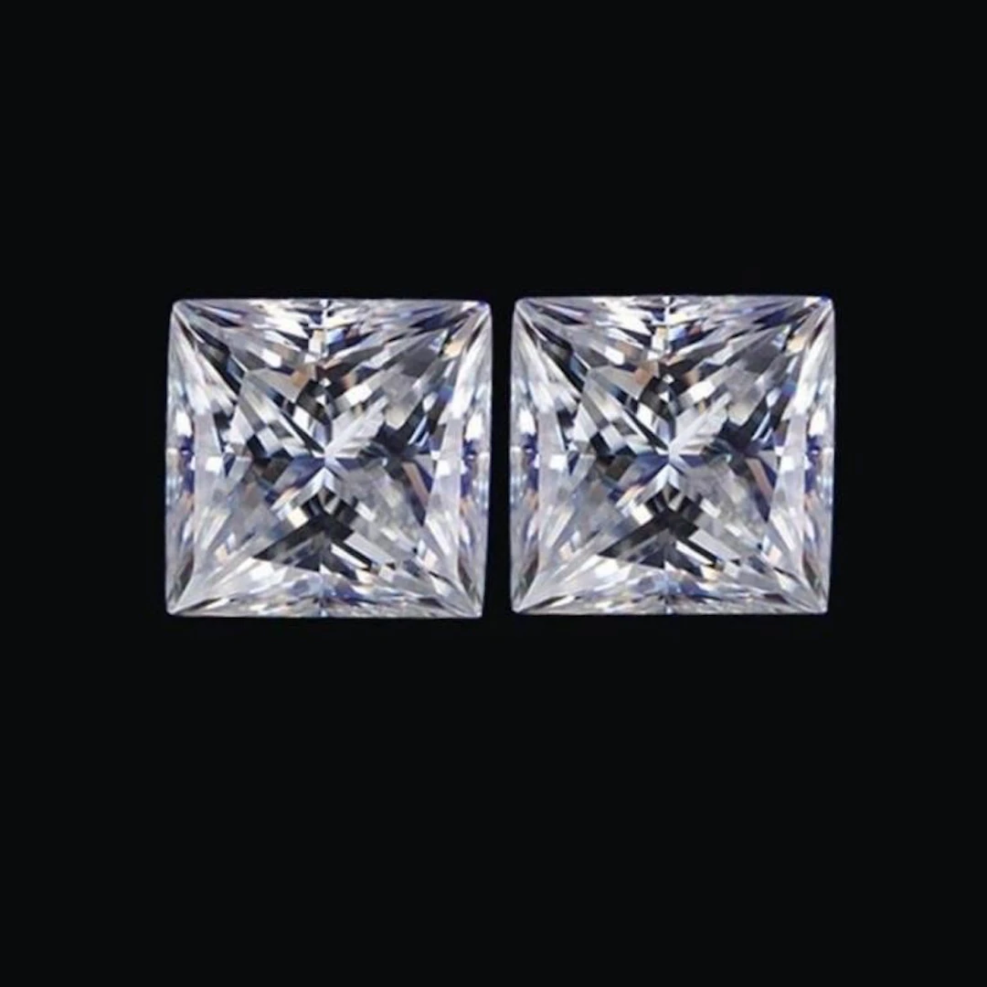 Stunning Princess Lab Diamond Pair 4.00 Cts - VVS