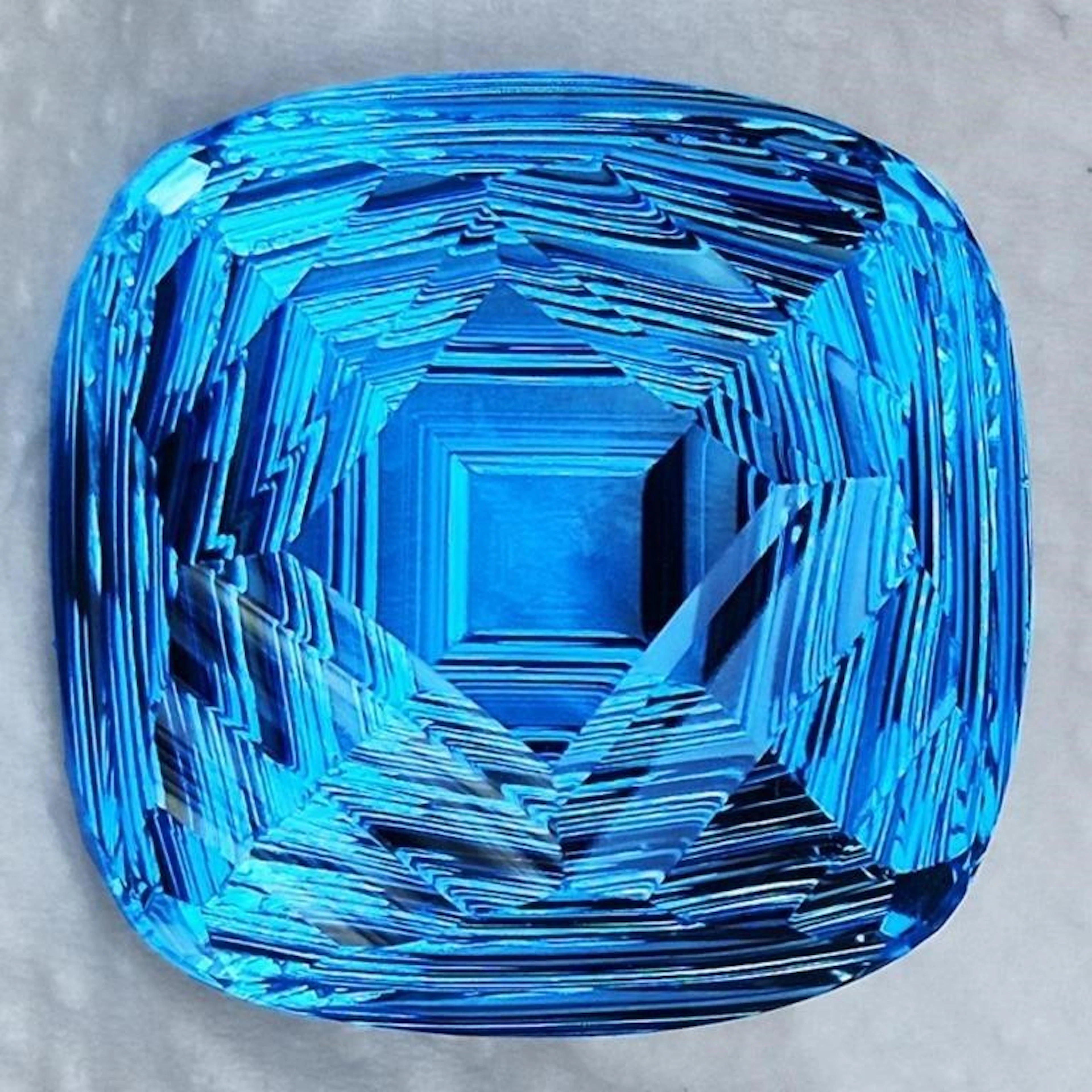 Natural Cushion Swiss Blue Topaz Certified {Flawle