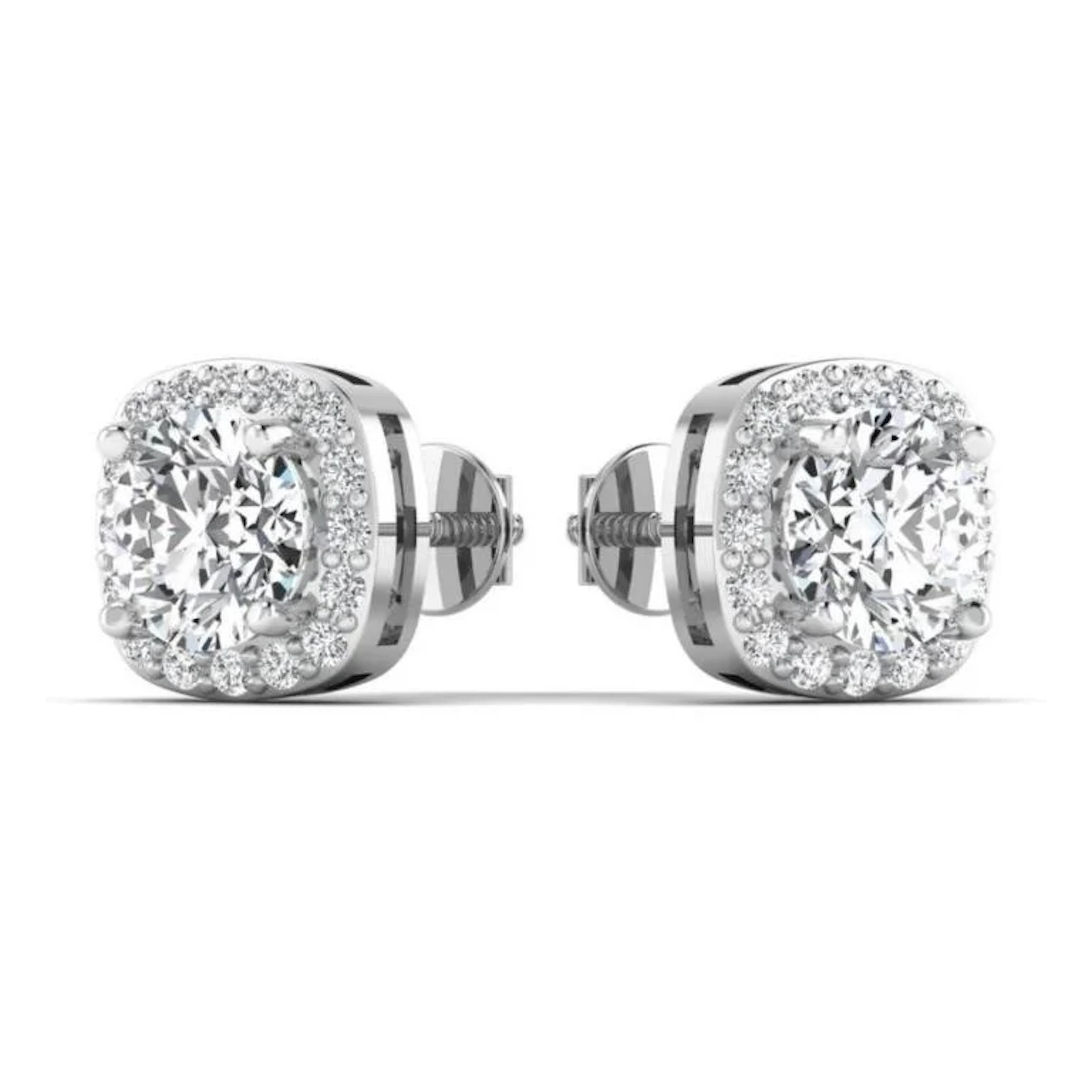 Gold & Lab Diamond 6.00 Cts Ear Studs