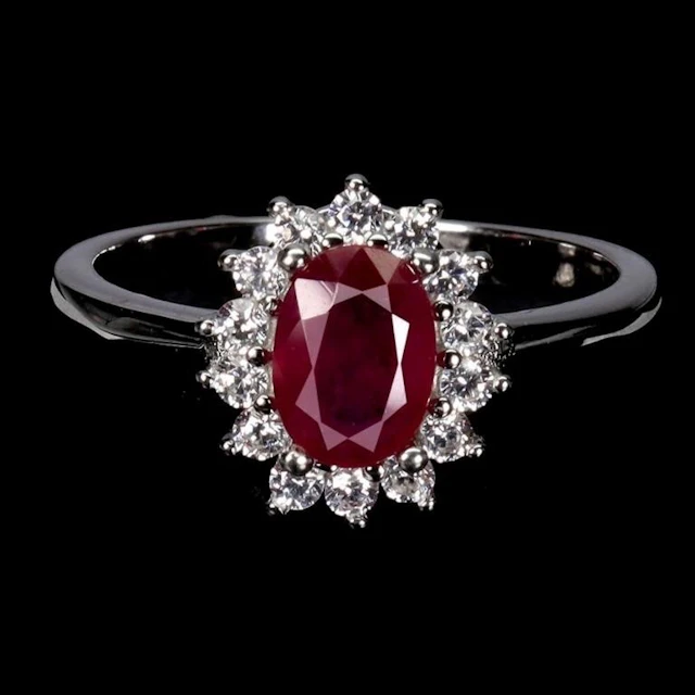 Natural Pigeon Blood Red Ruby Ring