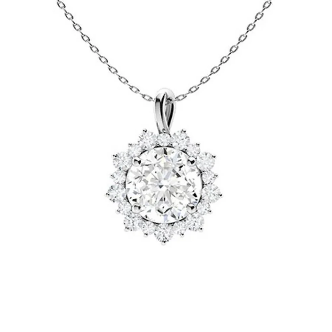 Gold & White Diamonds 2.50 Cts Necklace - E/VVS