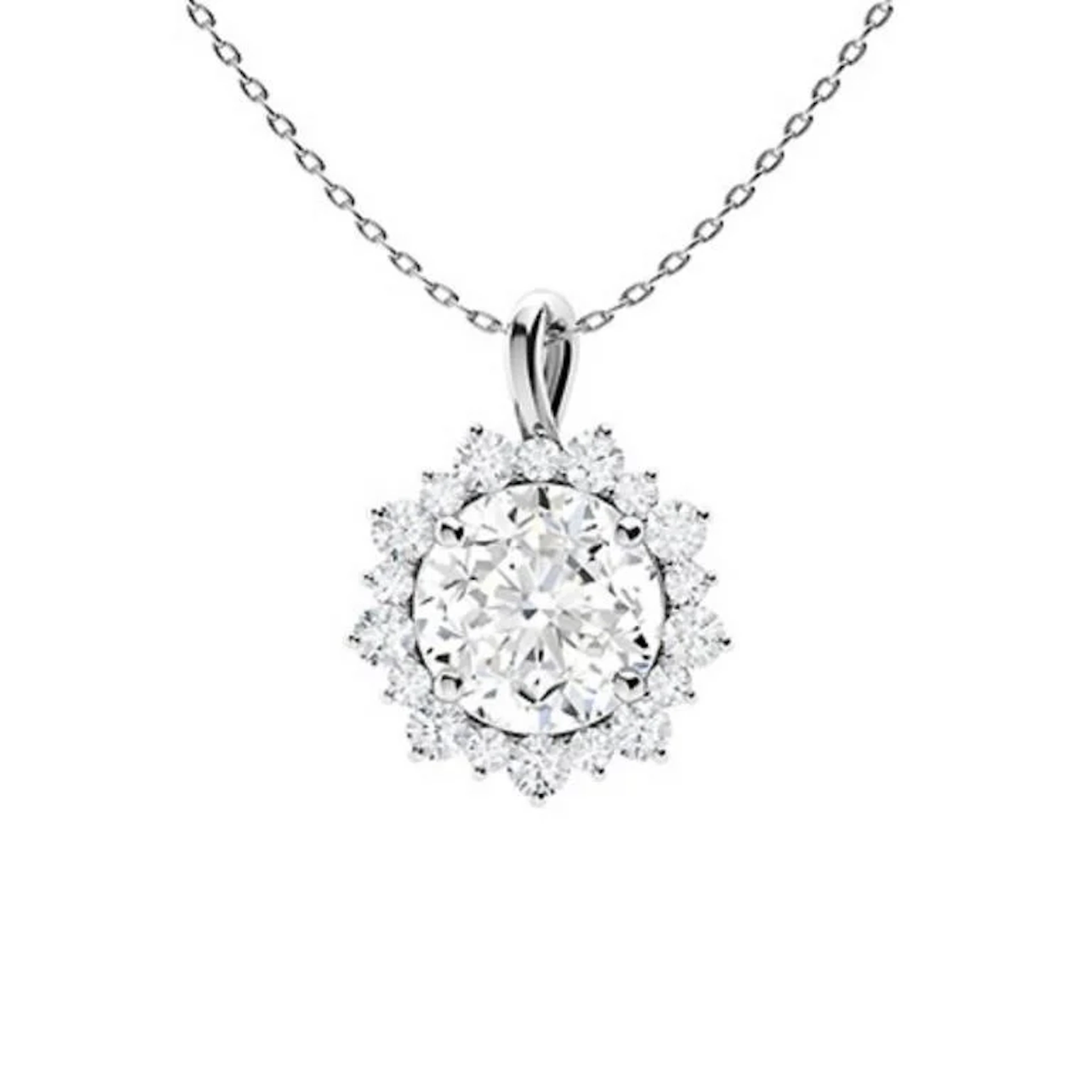 Gold & White Diamonds 2.50 Cts Necklace - E/VVS