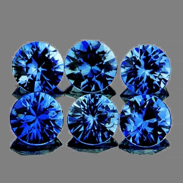 Natural Blue Sapphire 6 Pcs [Flawless-VVS]