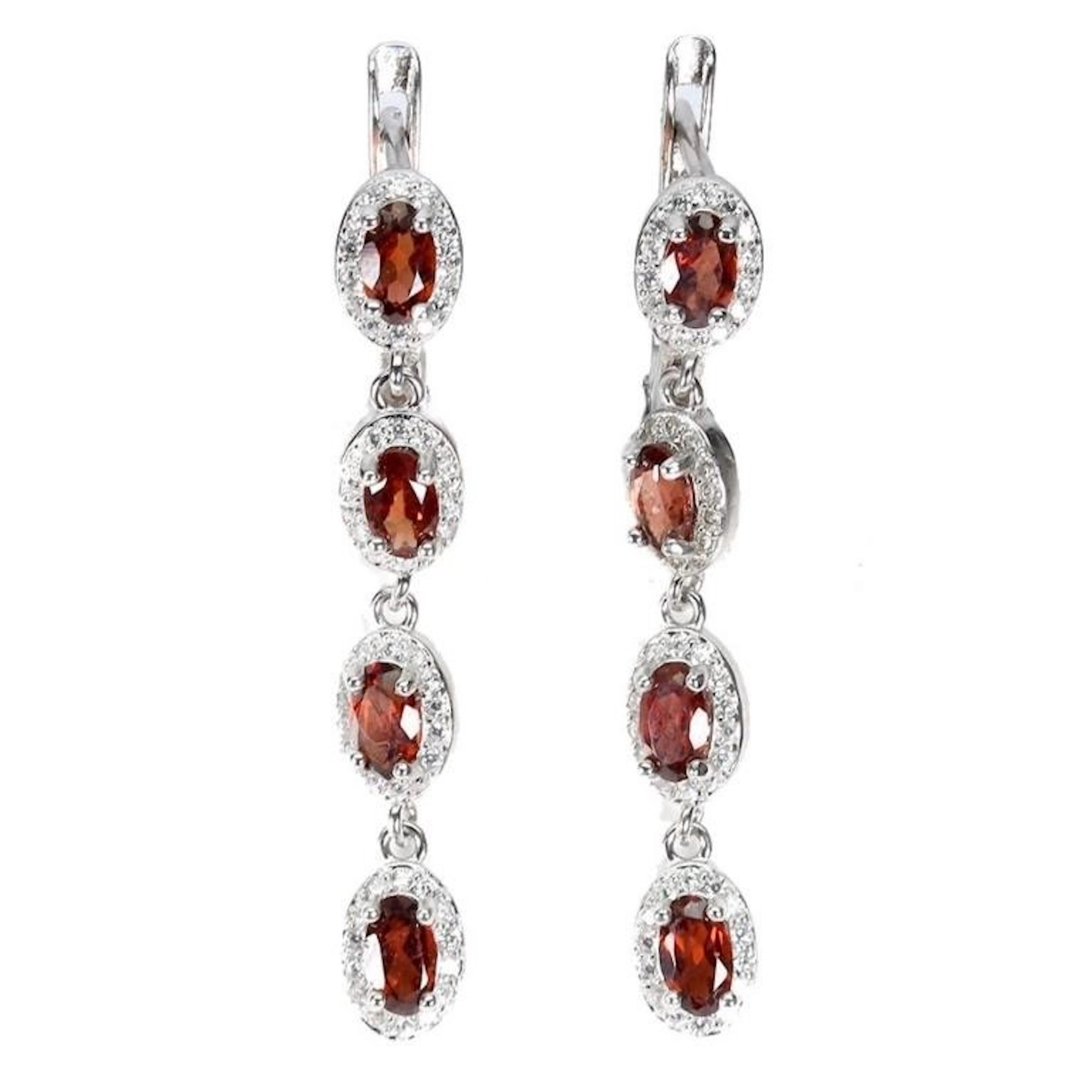 Nautral Mozambique Garnet Earrings