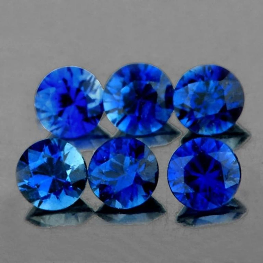 Natural Blue Sapphire 6 Pcs [VVS]