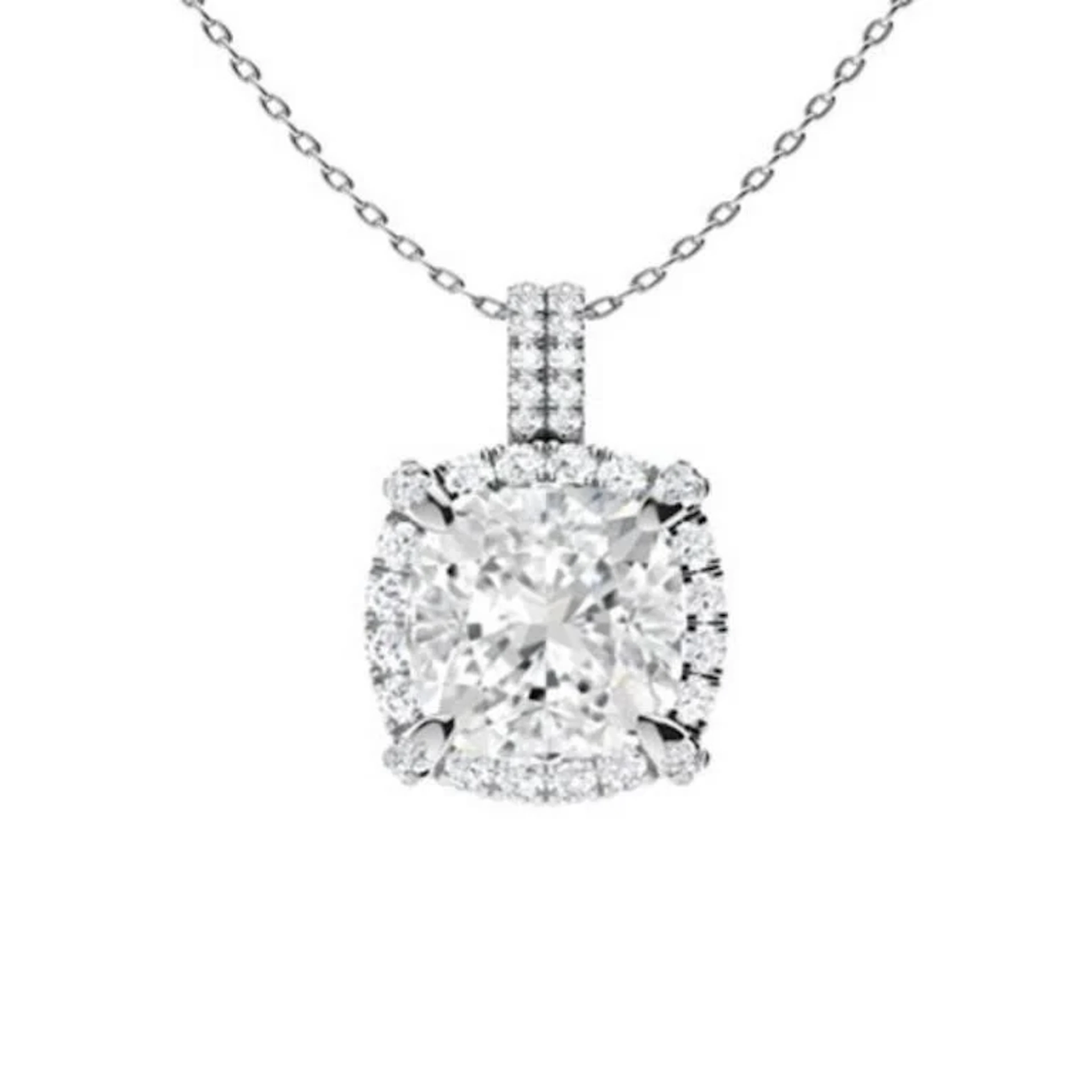 Gold & White Diamonds 3 Cts Necklace - E/VVS