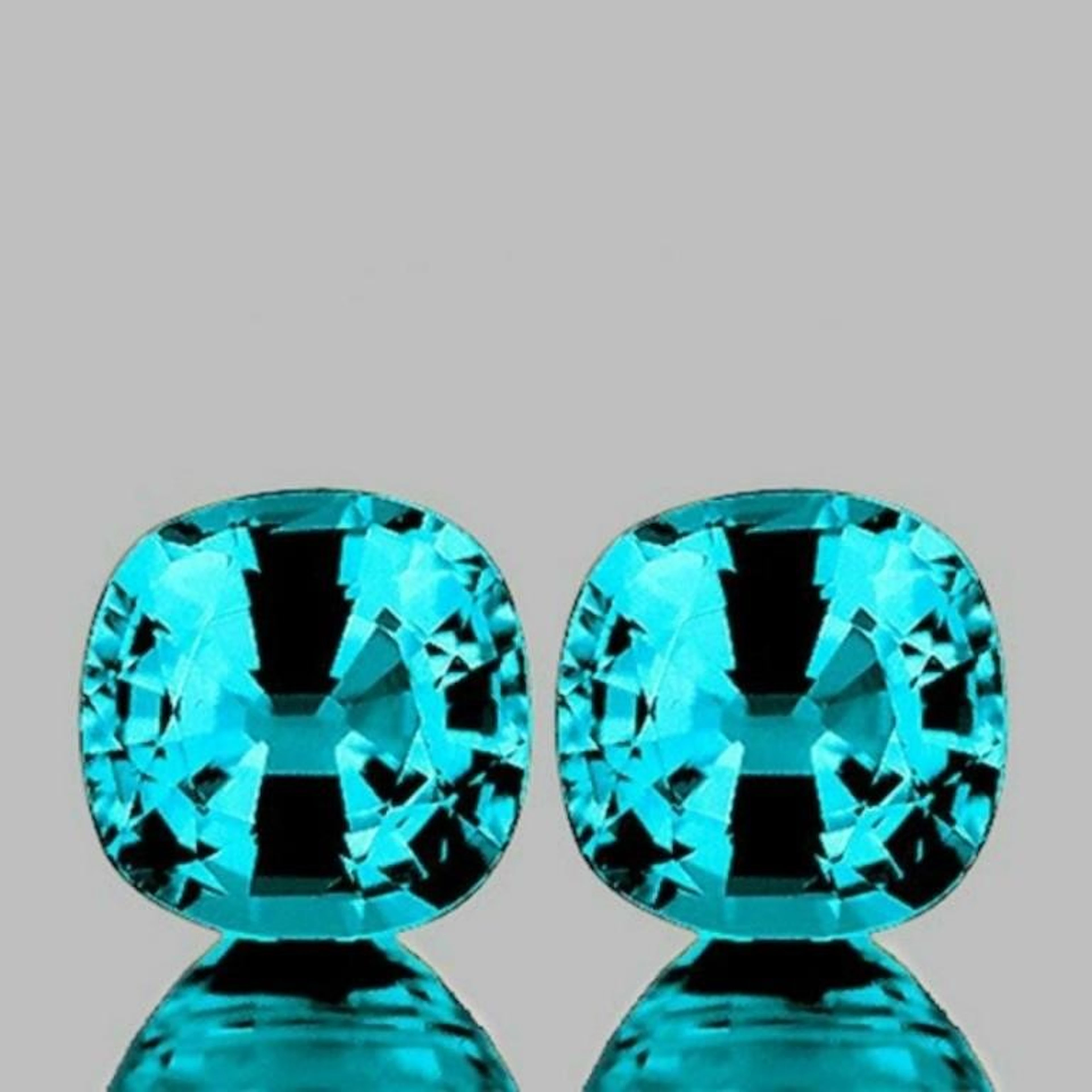 Natural Cambodian Blue Zircon Pair - FL/VVS