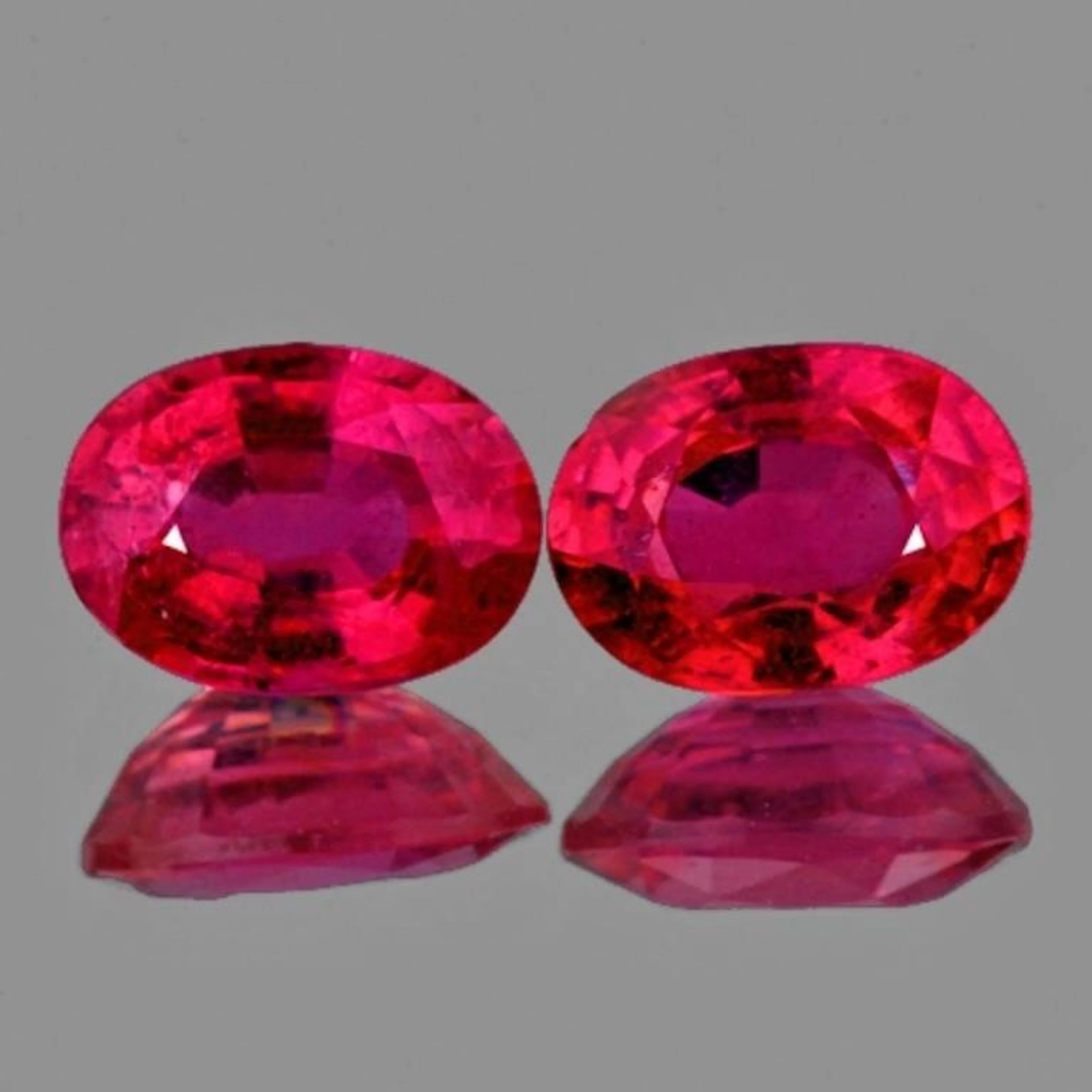 Natural Red Mozambique Ruby Pair