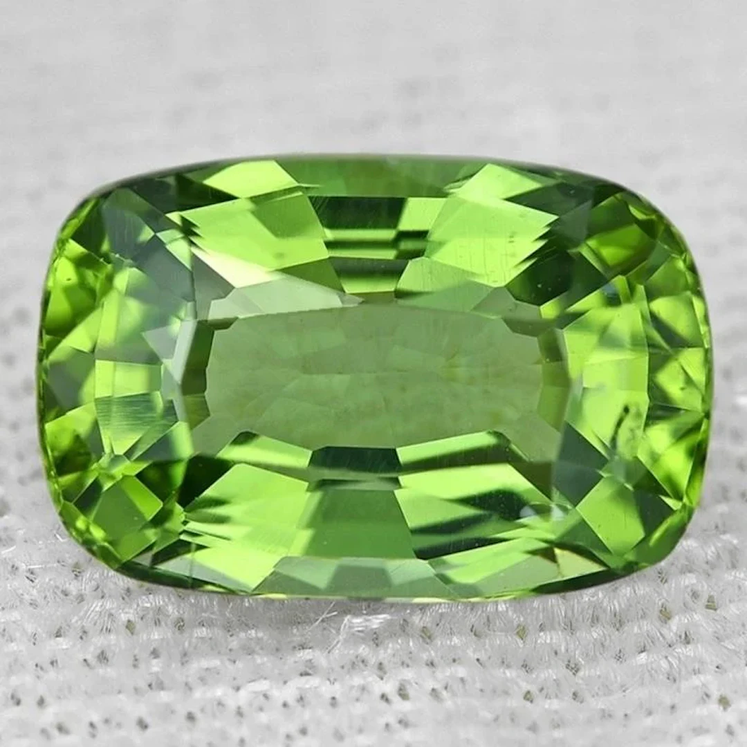 Natural Cushion Green Madagascar Apatite {Flawless