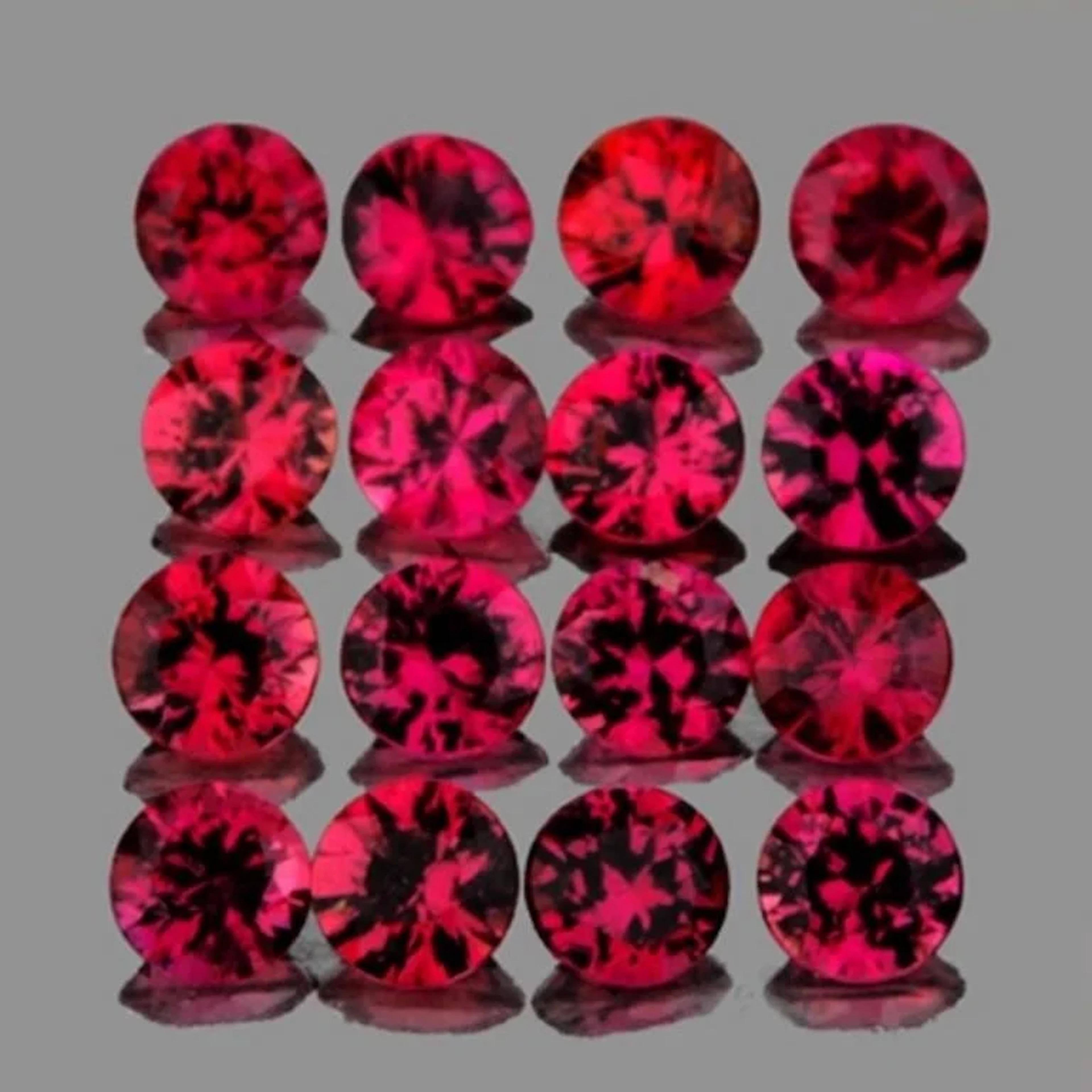 Natural Burma Red Spinel 16 Pcs{Flawless-VVS1}